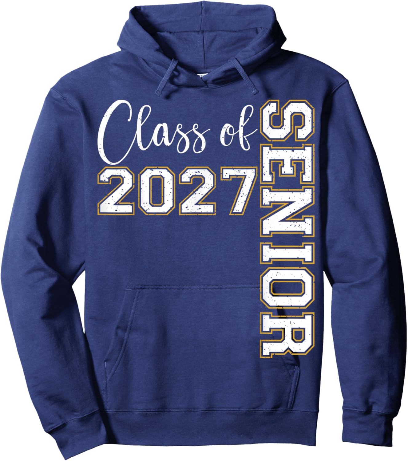 Class of 2027 Senior Funny Graduation Hoodie - Hoodie | Navy