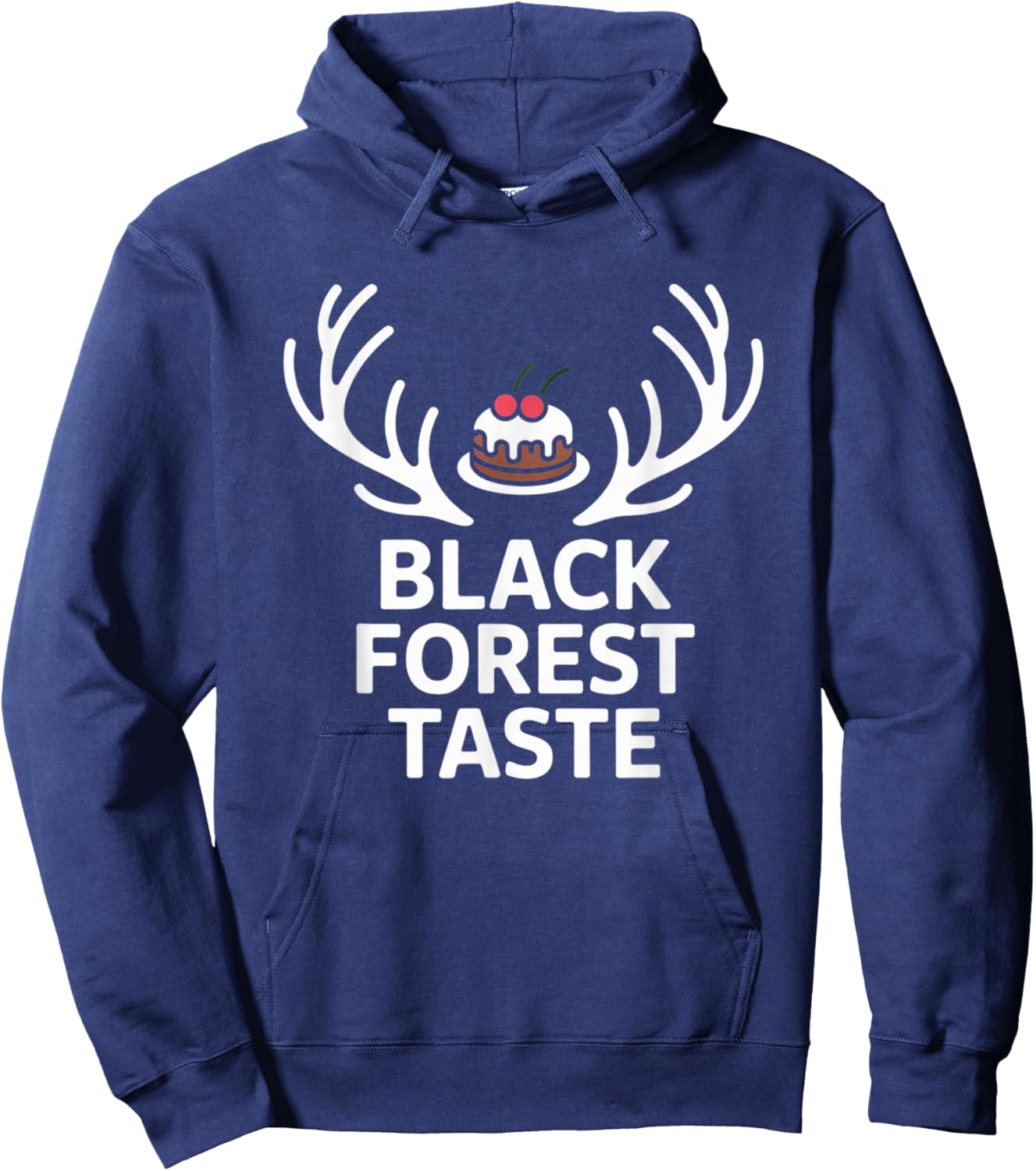 Schwarzwald Black Forest Taste Kirschtorte Geweih Hoodie - Hoodie | Navy