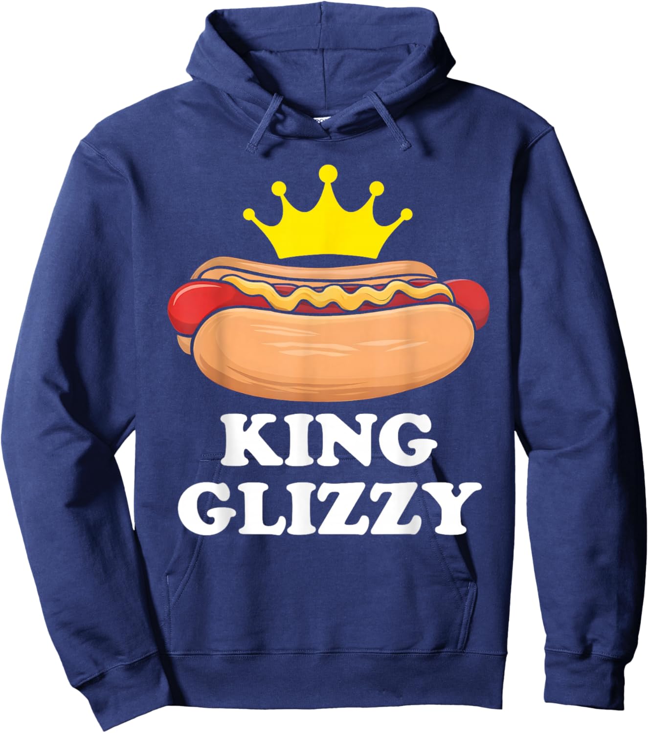 King Glizzy Funny Glizzy Gobbler Meme Hot Dog Women Kids Hoodie - Hoodie | Navy