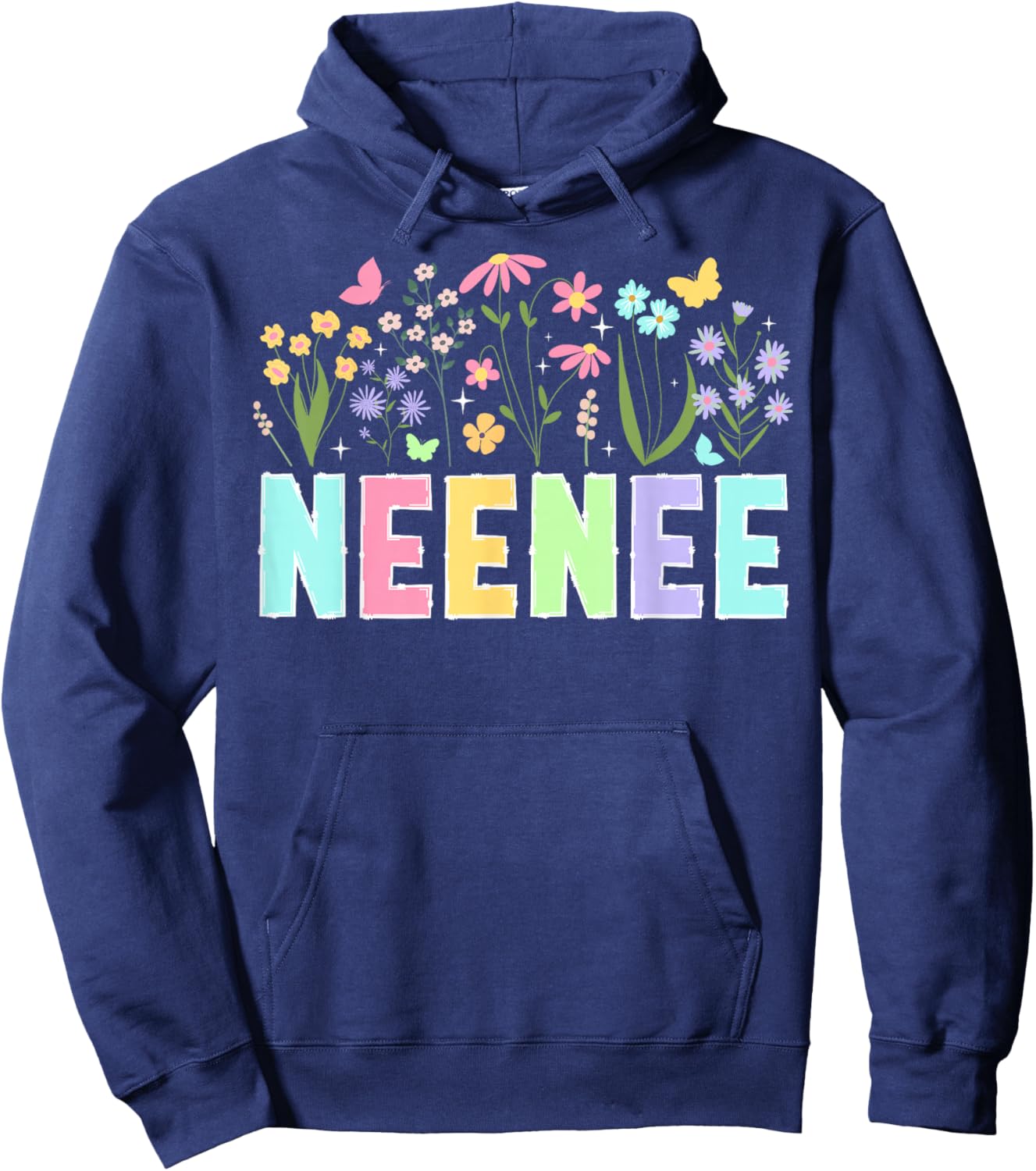 Neenee Flowers Neenee Grandmother Neenee Grandma Hoodie - Hoodie | Navy