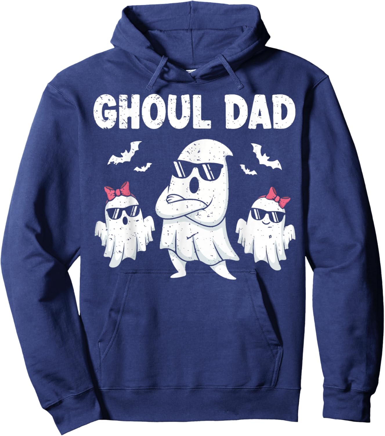 Ghoul Dad Vintage Ghost Funny Halloween Costume Hoodie - Hoodie | Navy