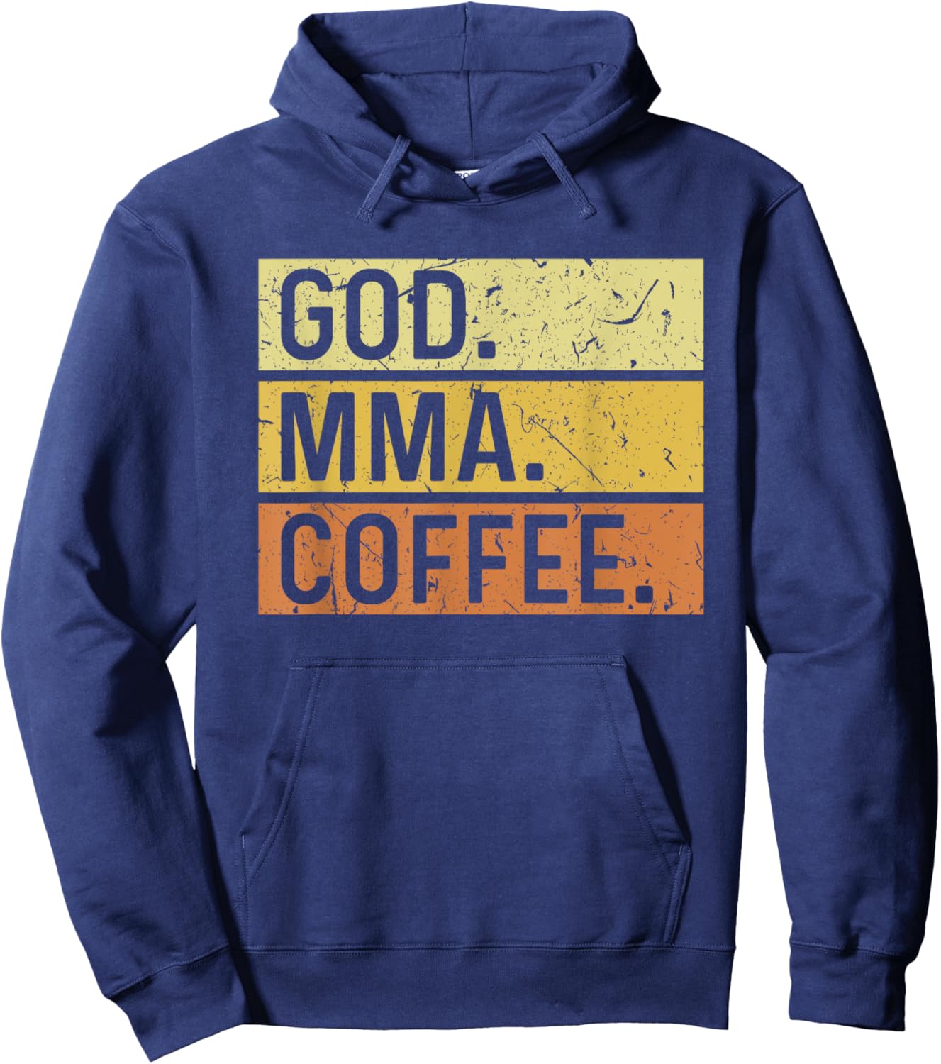 God MMA Coffee Jesus Mixed Martial Arts Hoodie - Hoodie | Navy