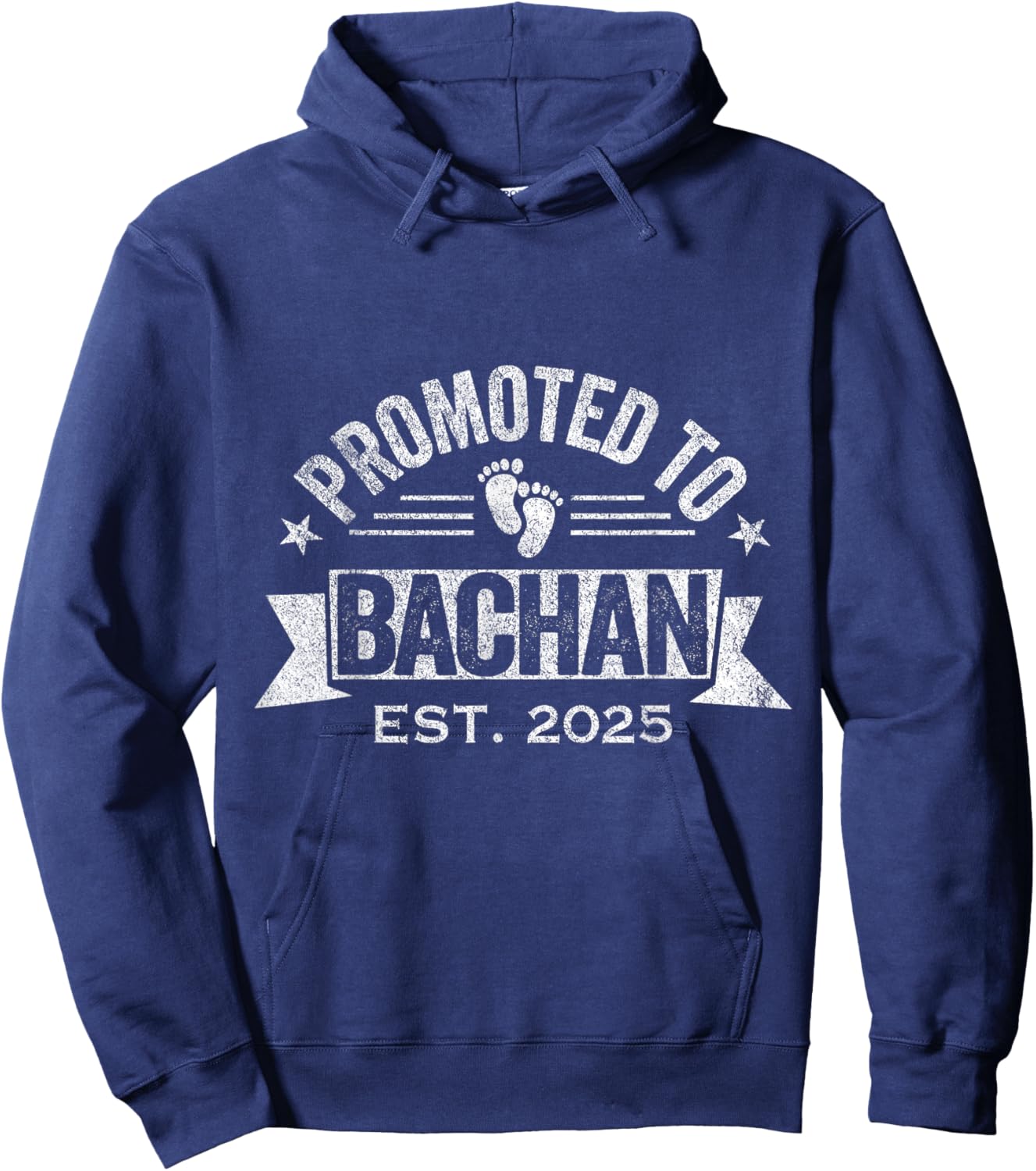 Promoted To Bachan Est. 2025 Japanese Grandma Hoodie - Hoodie | Navy