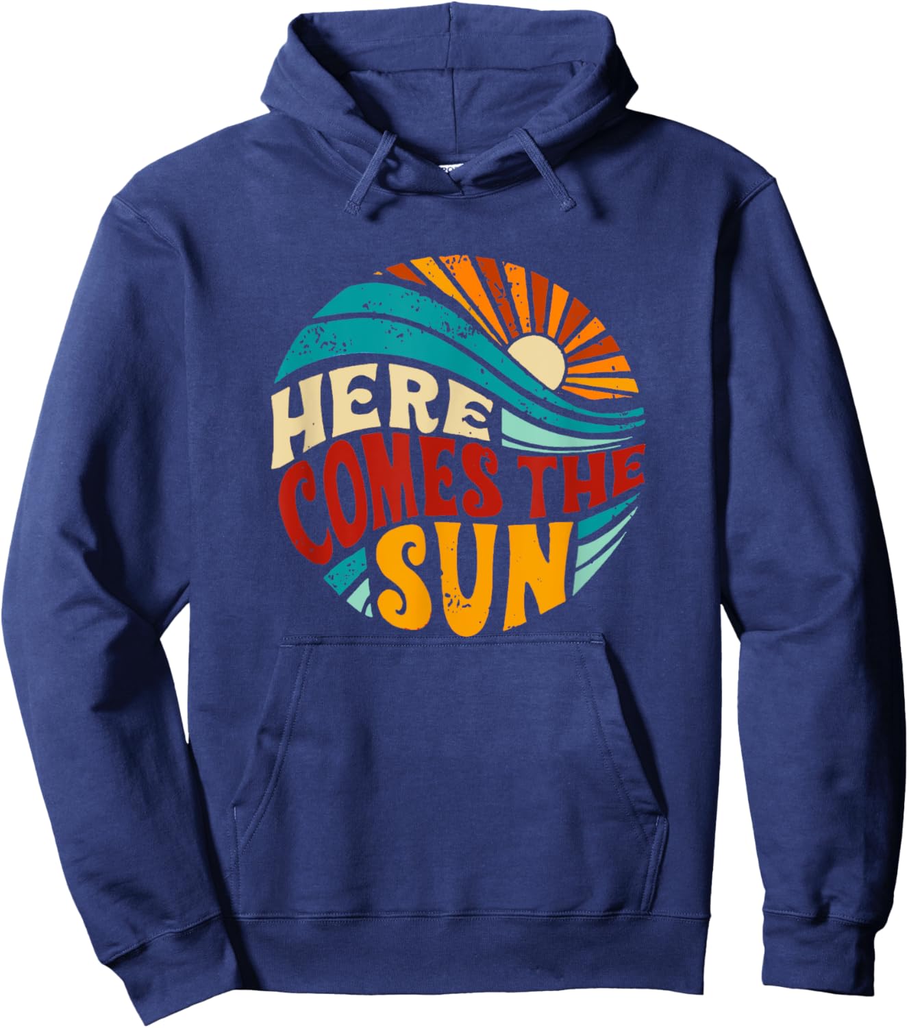 Here Comes The Sun Retro Sunshine Summer Gift D Women Hoodie - Hoodie | Navy