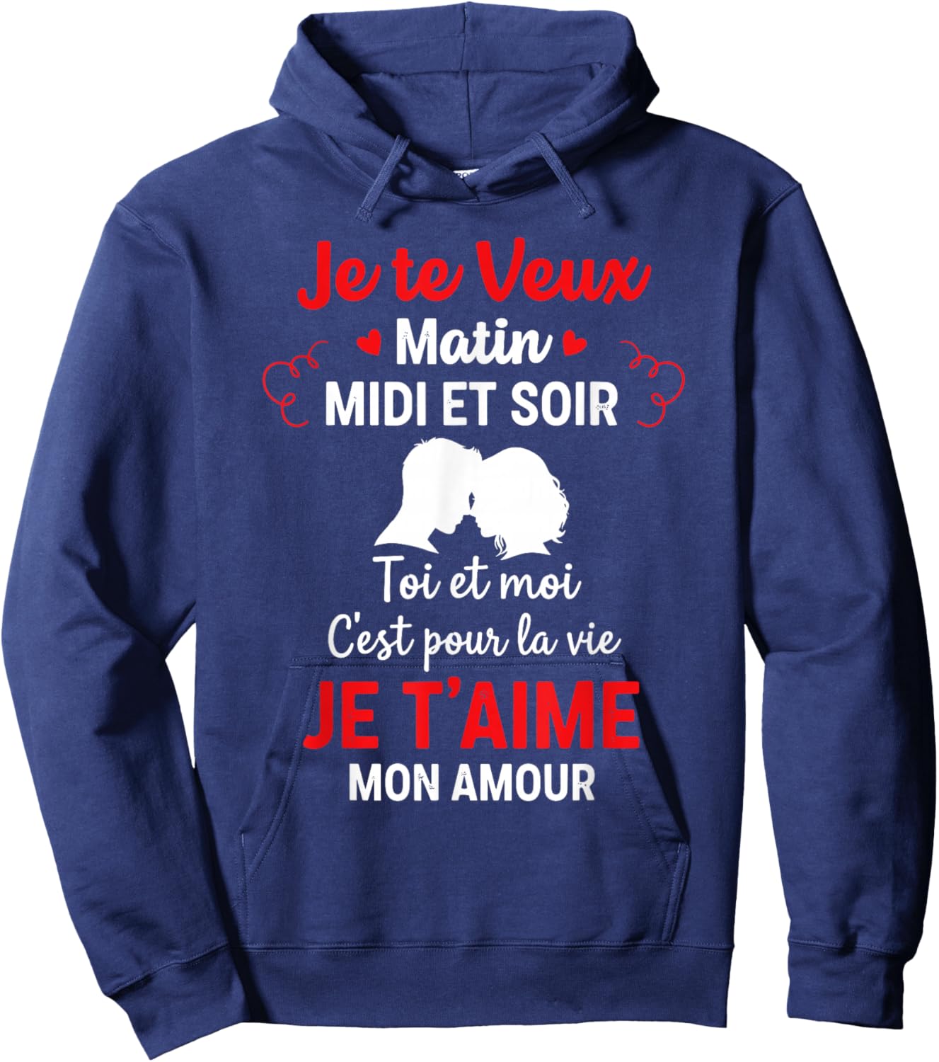 Valentine's Day You And Me Love Couple Matching Valentine's Day Hoodie - Hoodie | Navy