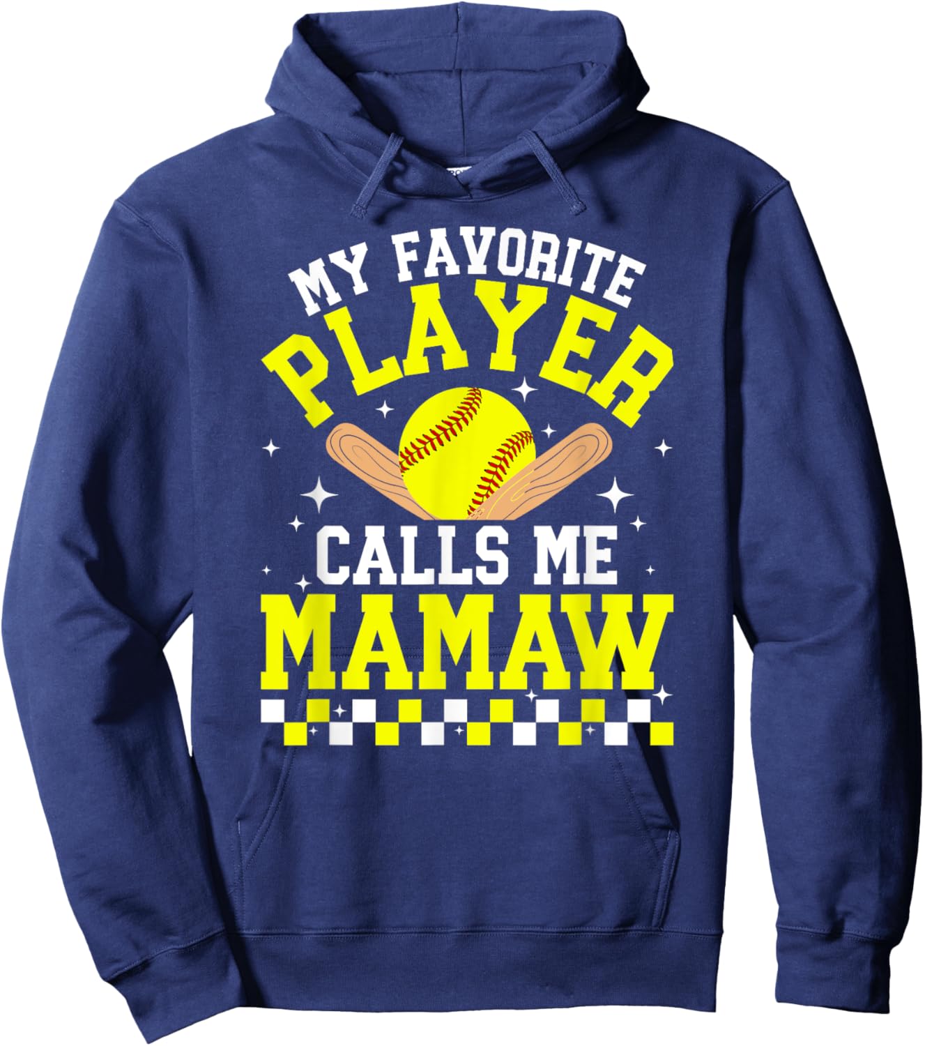 Proud Softball Mamaw Of A Softball Player Mamaw Hoodie - Hoodie | Navy