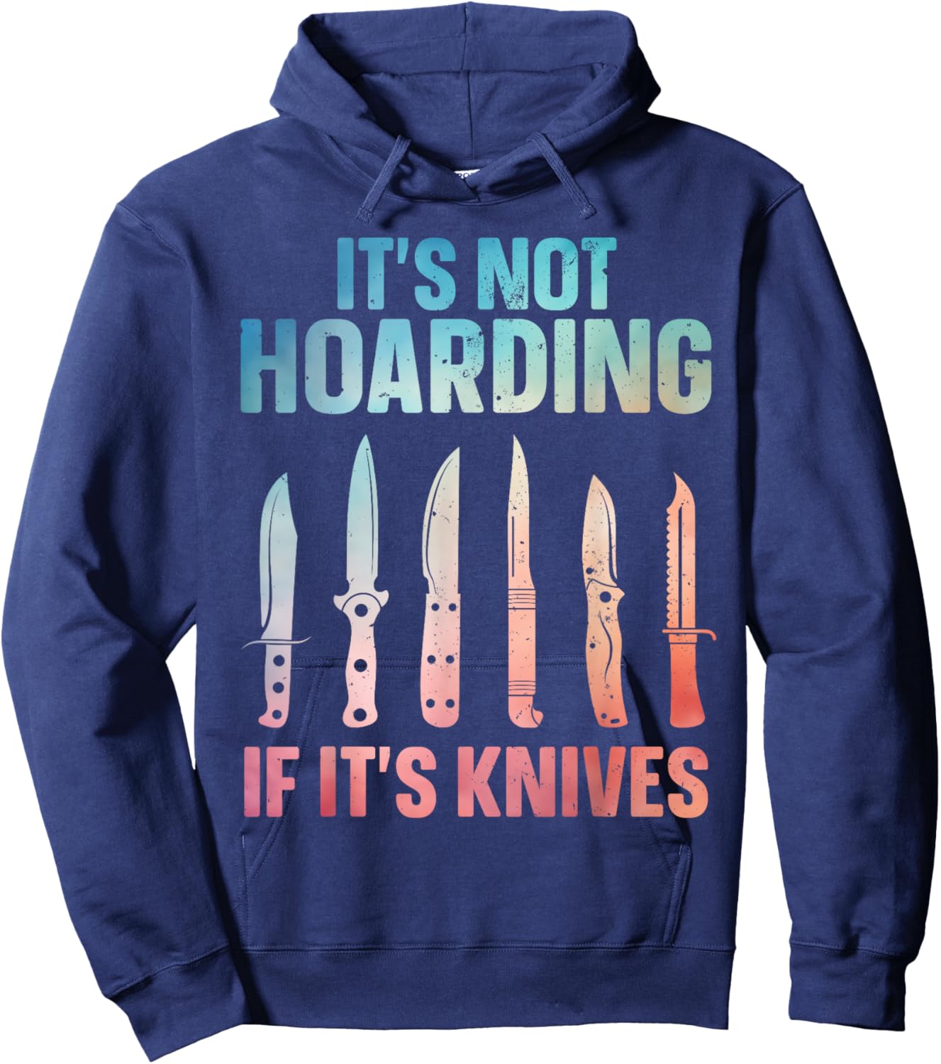Funny Knife Design Women Collectible Knife Collector Hoodie - Hoodie | Navy
