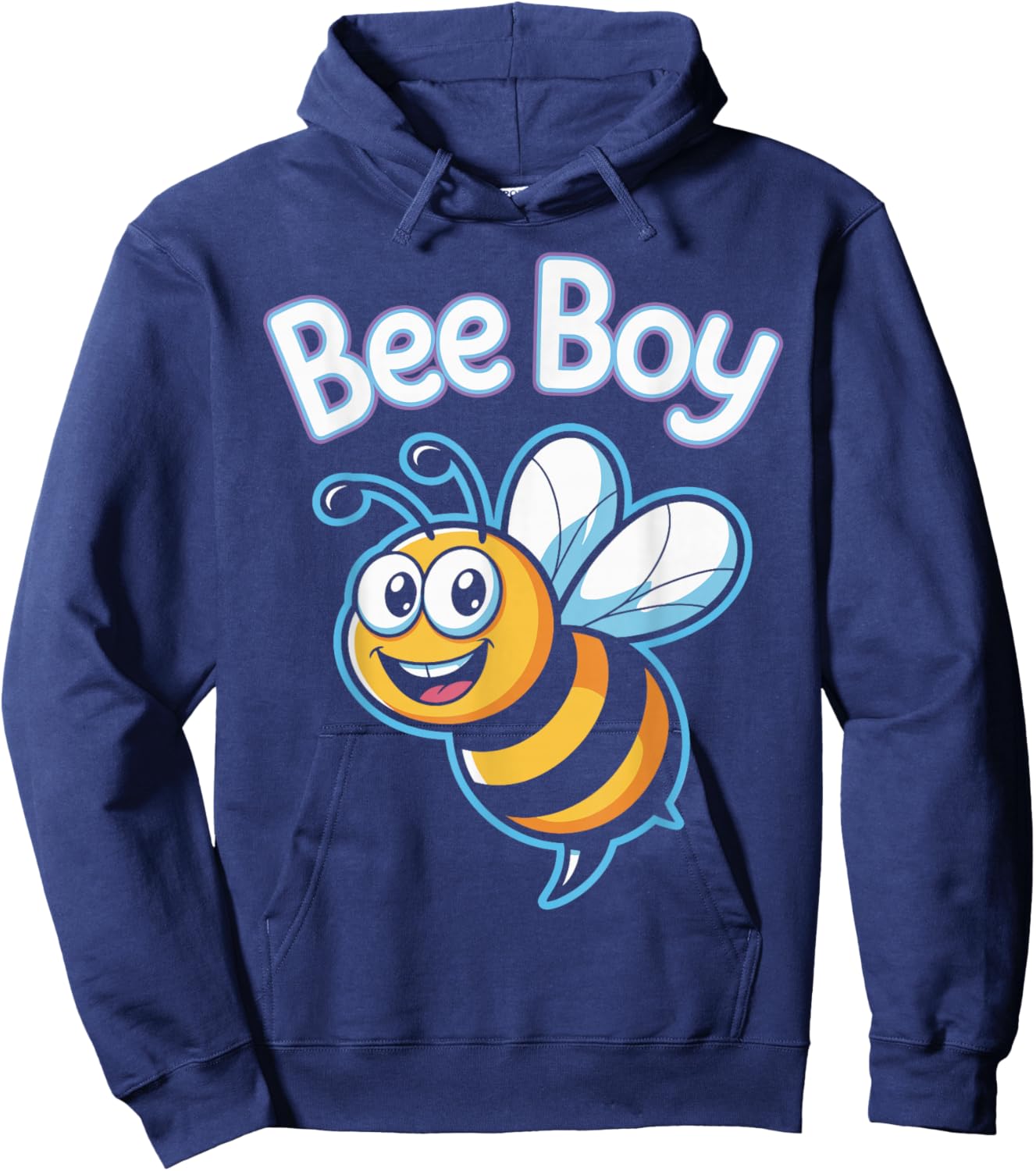 Bee Boy Cute Cartoon Bumblebee Beehive Birthday Party Hoodie - Hoodie | Navy