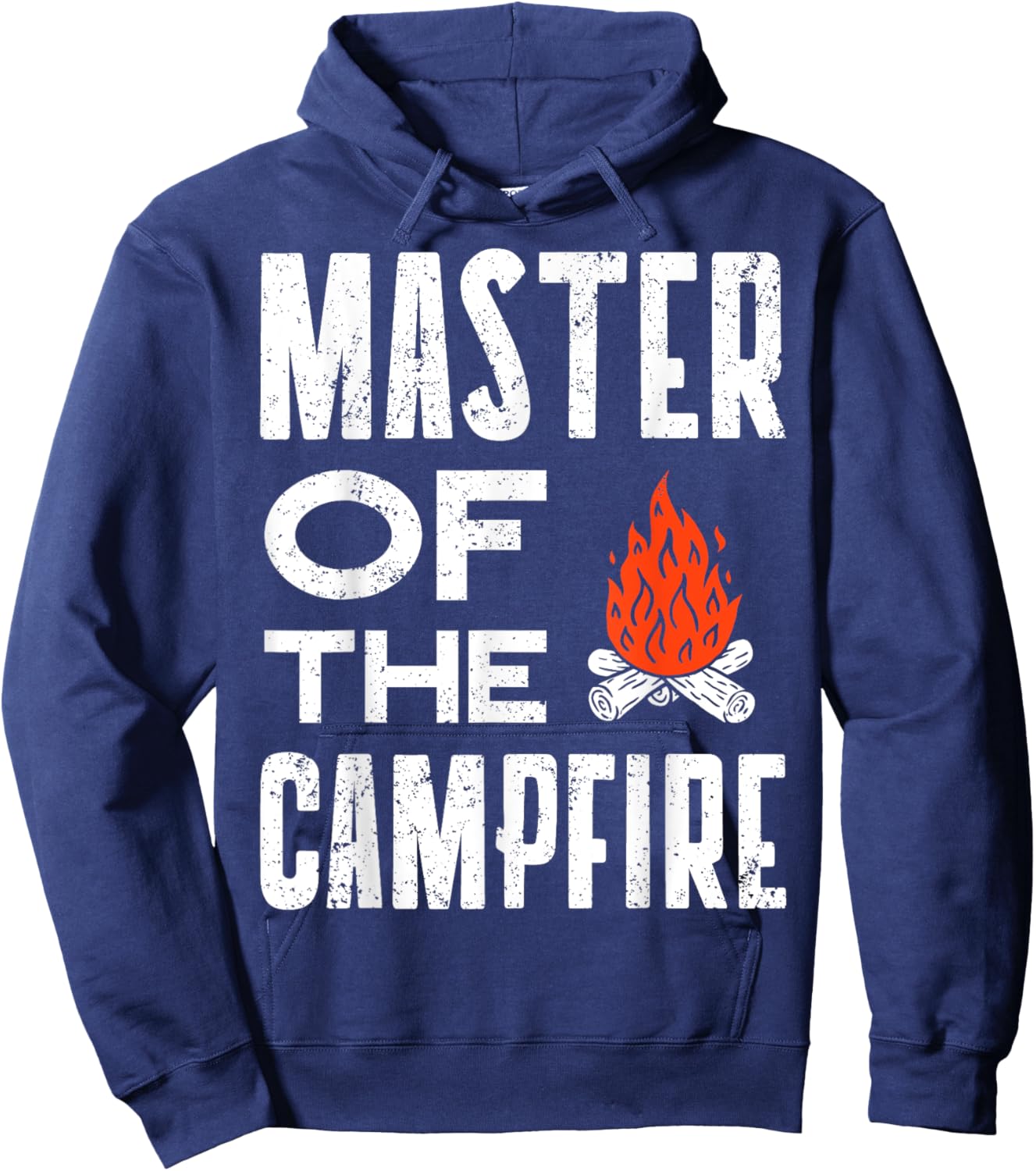 Master of the Campfire Camper Dad Camping Camp Vacation Hoodie - Hoodie | Navy