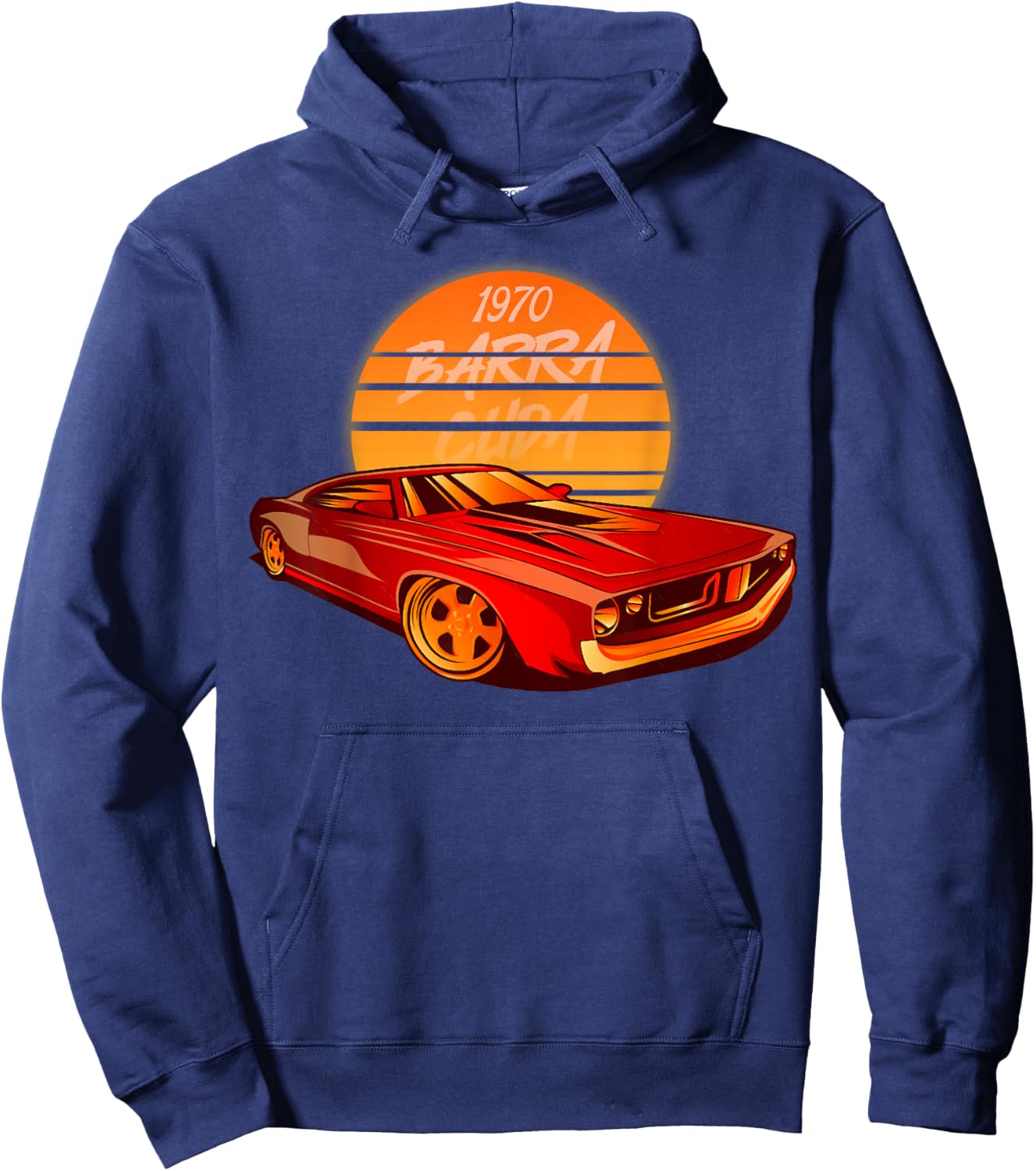1970 hemi cuda plymouth barracuda Muscle car Hoodie - Hoodie | Navy