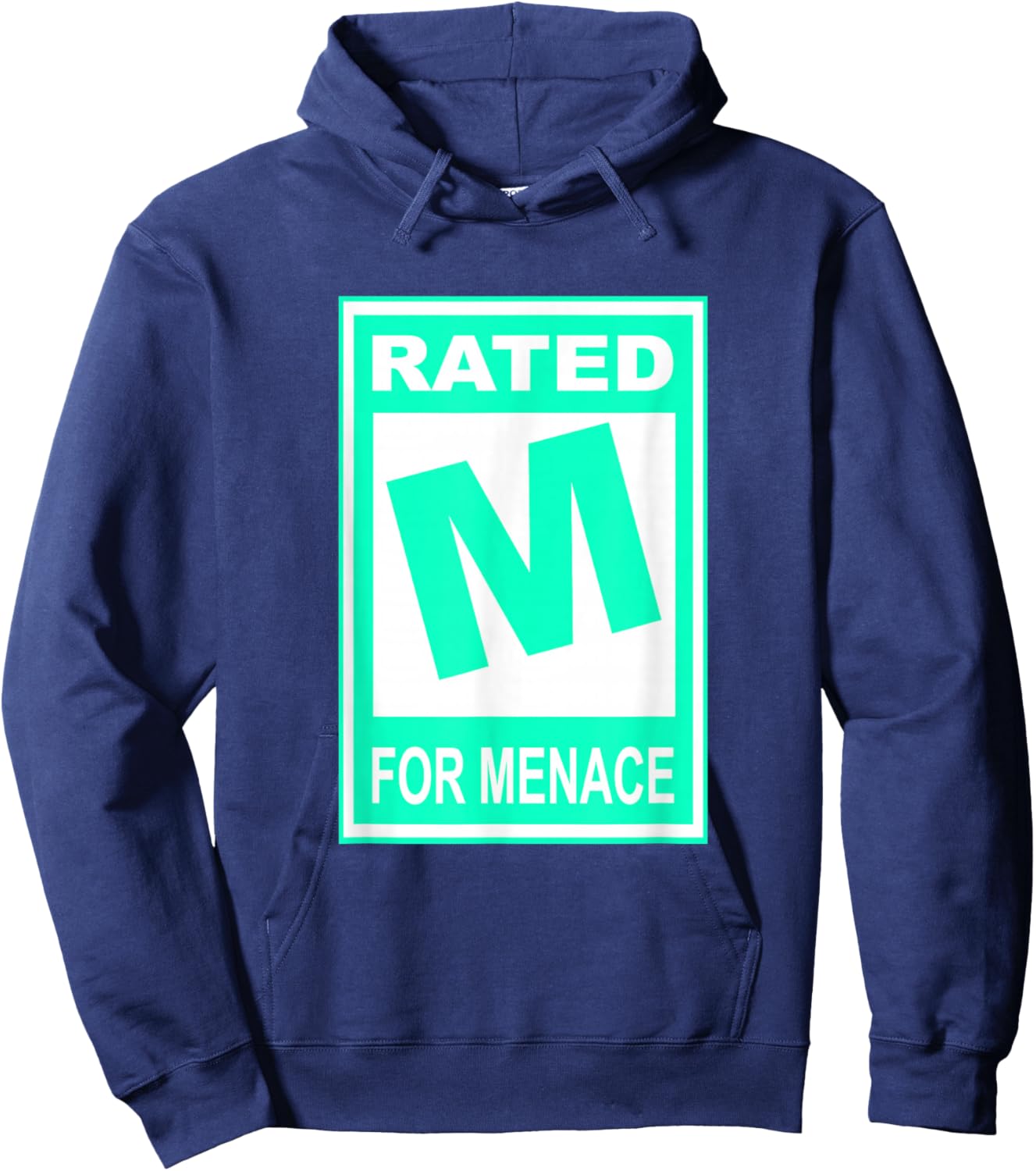 Light Teal Aqua Color M for Menace Light Teal Aqua Hoodie - Hoodie | Navy