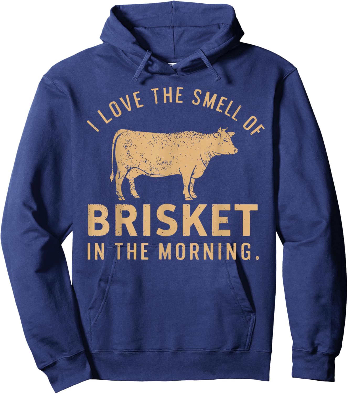 I Love The Smell of Brisket in The Morning BBQ Hoodie - Hoodie | Navy