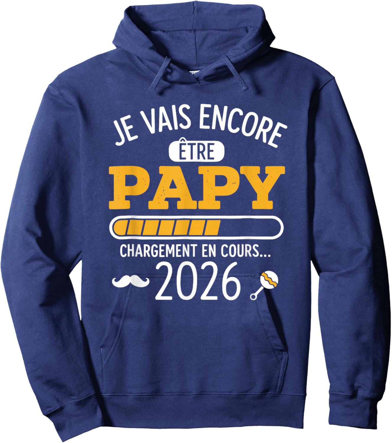 Grandpa 2026 in progress Announcement Pregnancy Grandpa Second Time Hoodie - Hoodie | Navy