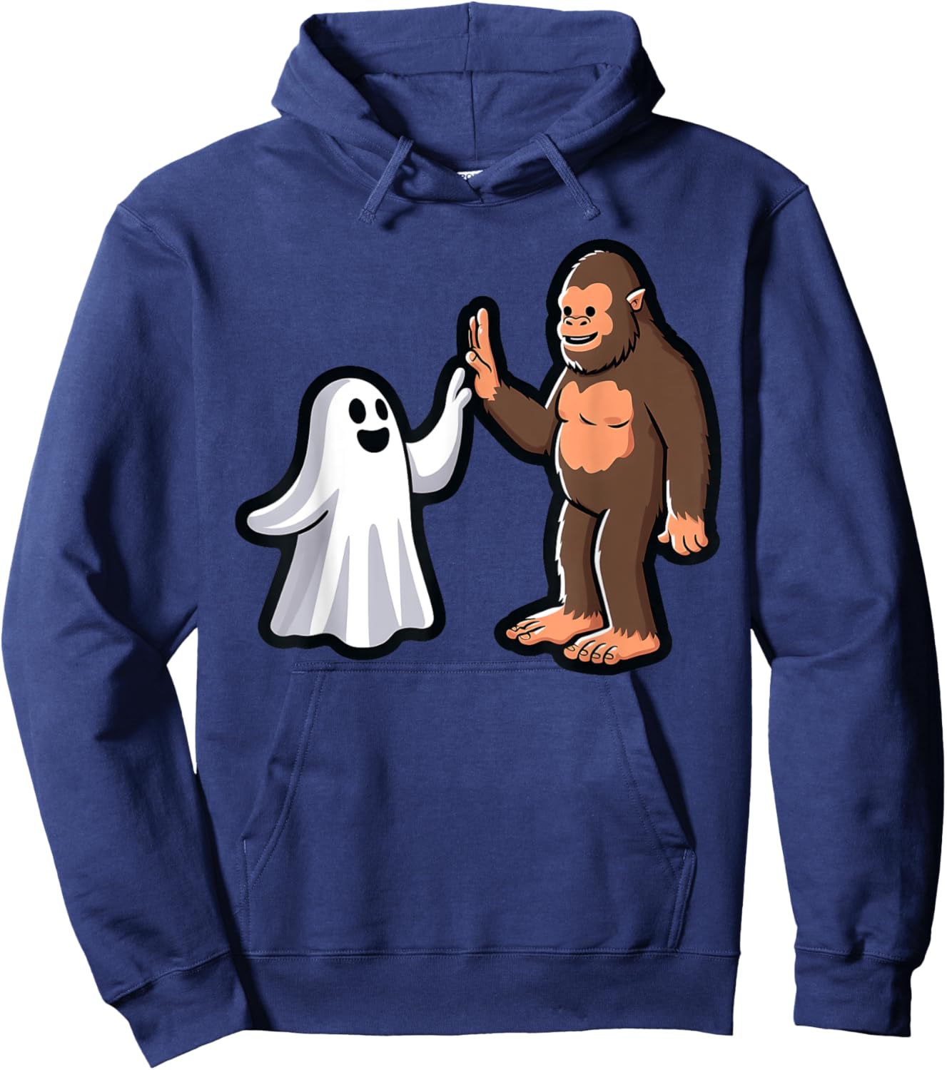 Bigfoot and Ghost High-Five Halloween Toddler Boys Costume Hoodie - Hoodie | Navy
