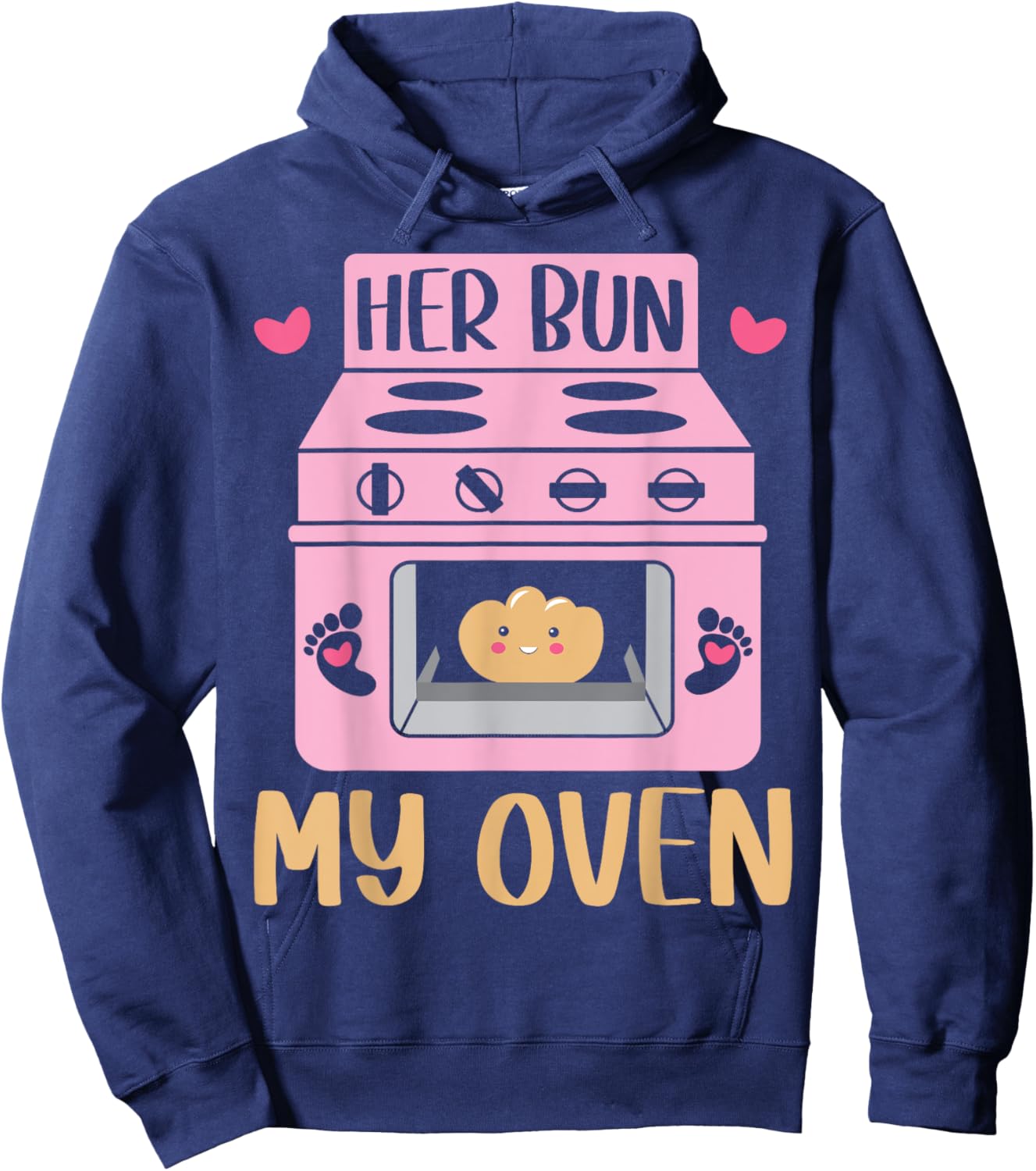 Her Bun My Oven - Surrogate Mother Hoodie - Hoodie | Navy