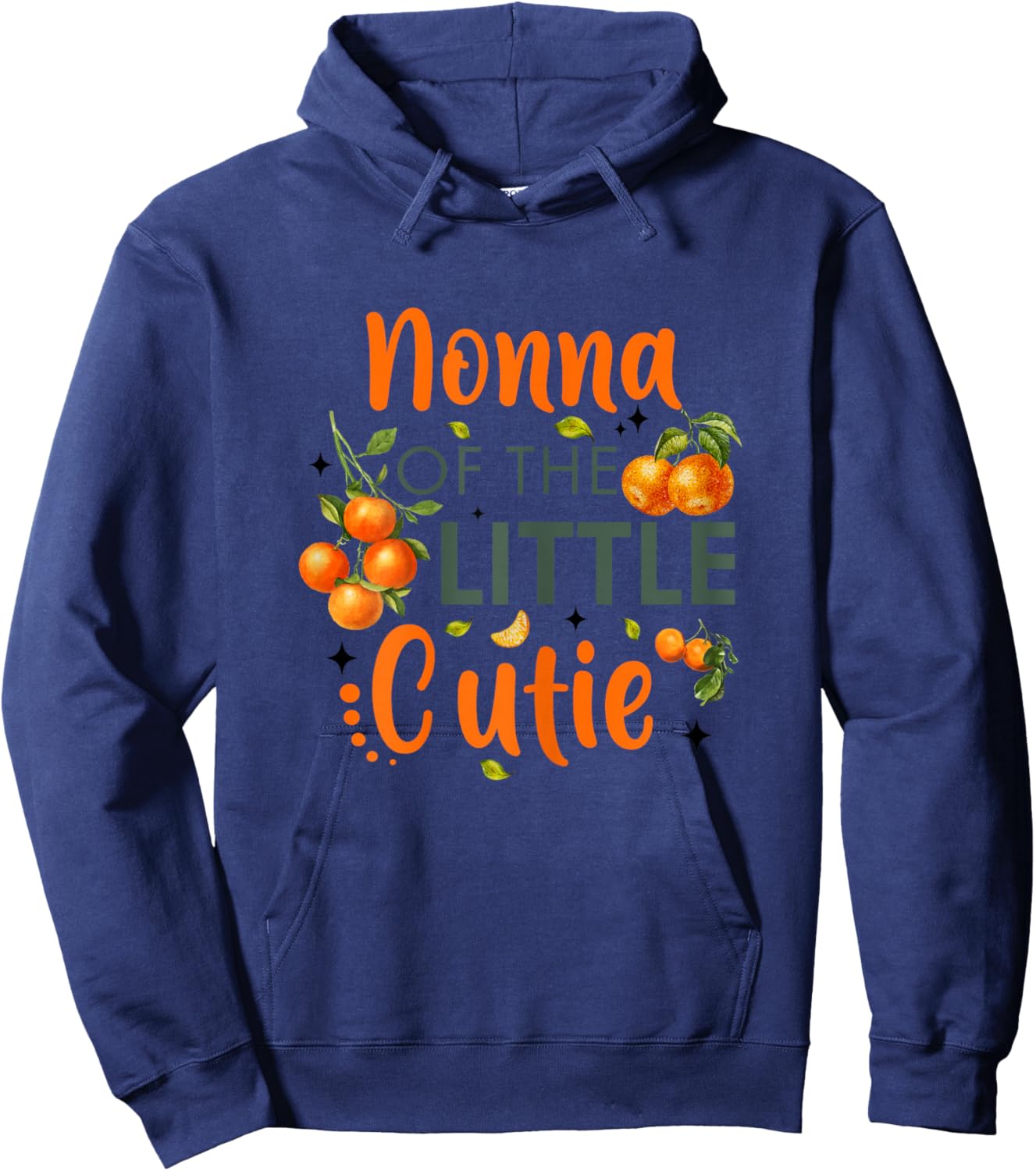Nonna Of The Little Cutie Orange 1st Birthday Party Hoodie - Hoodie | Navy