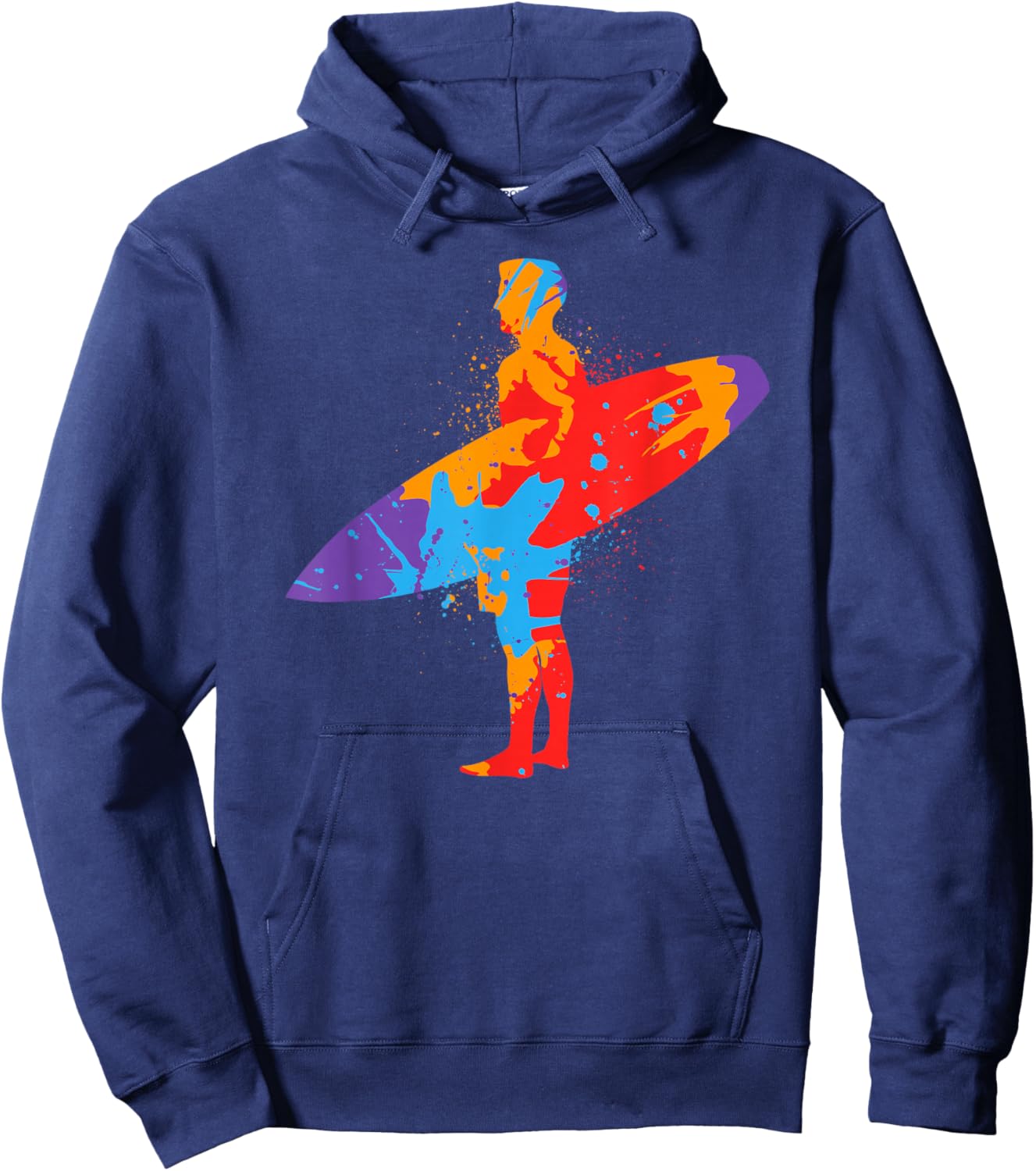 Surf Beach Colorful Surfboard Surfers Boys Men Kids Surfing Hoodie - Hoodie | Navy