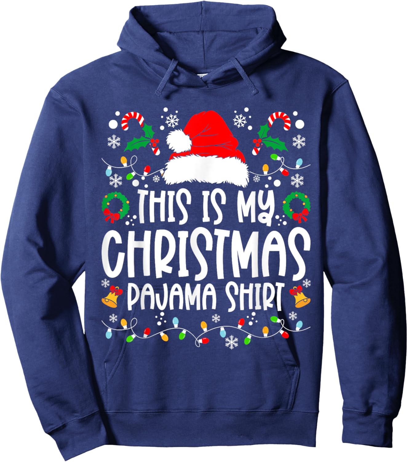 This Is My Christmas Pajama Shirt Family Matching Christmas Hoodie - Hoodie | Navy