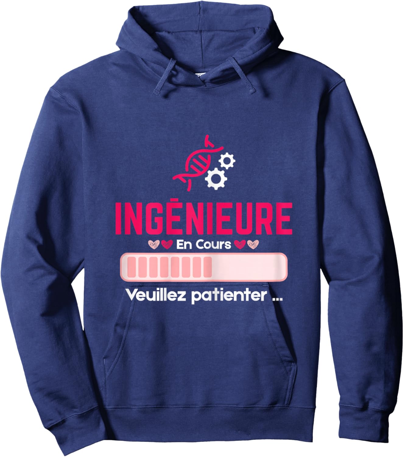 Future Engineer Student Girl Running Gift Engineer Hoodie - Hoodie | Navy