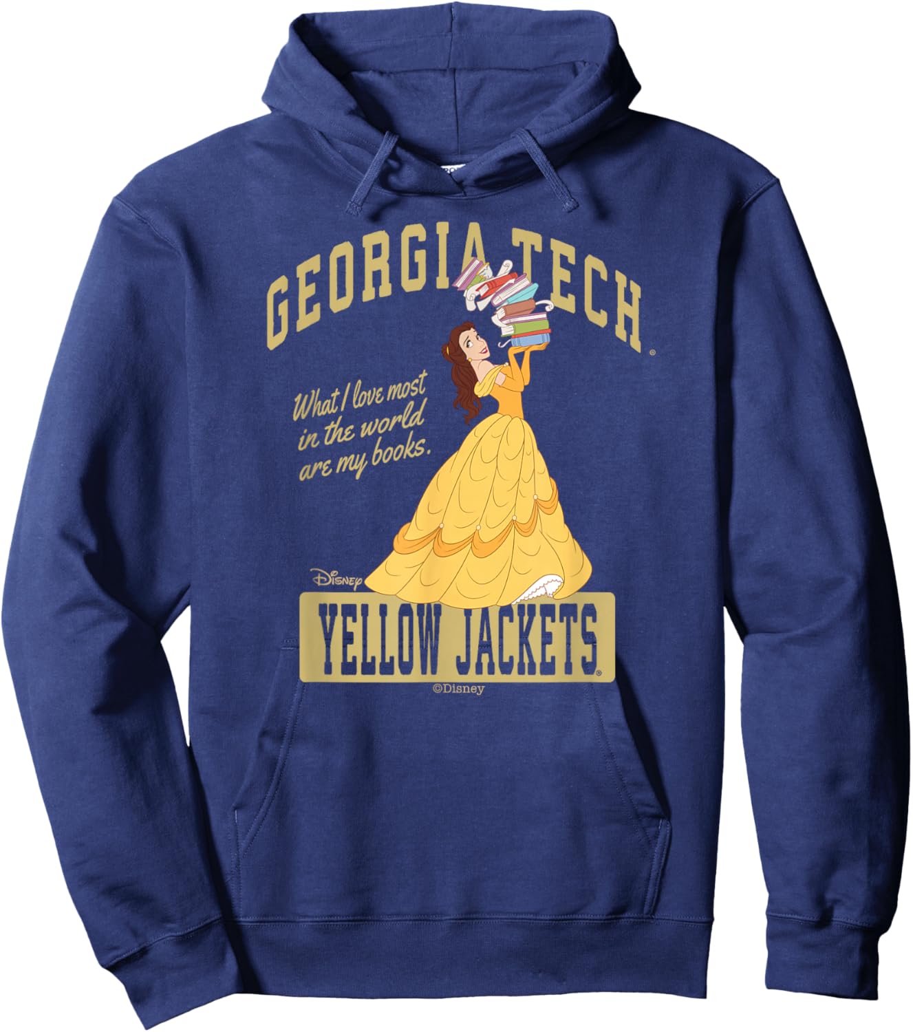 Georgia Tech Yellow Jackets Princess Belle Navy Hoodie - Hoodie | Navy
