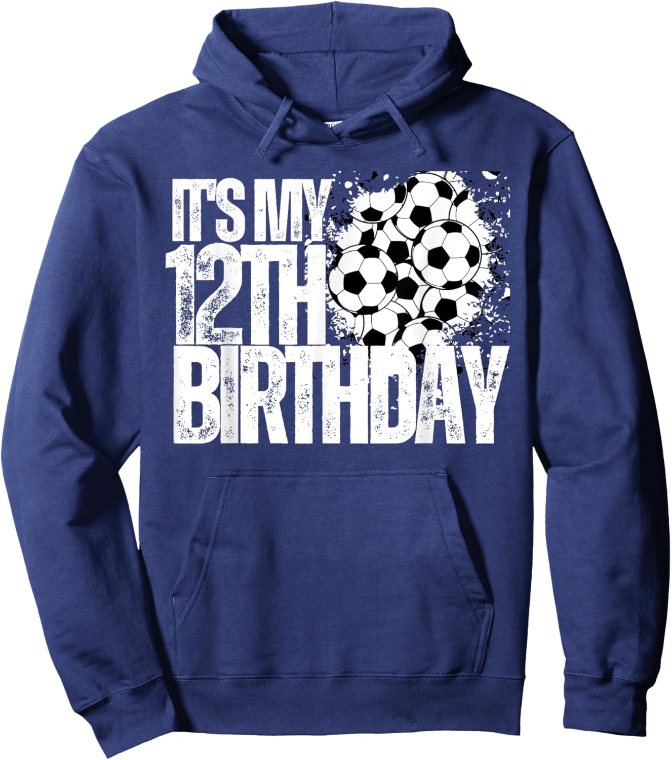 It's My 12th Birthday Soccer Player 12th Birthday Player Hoodie - Hoodie | Navy