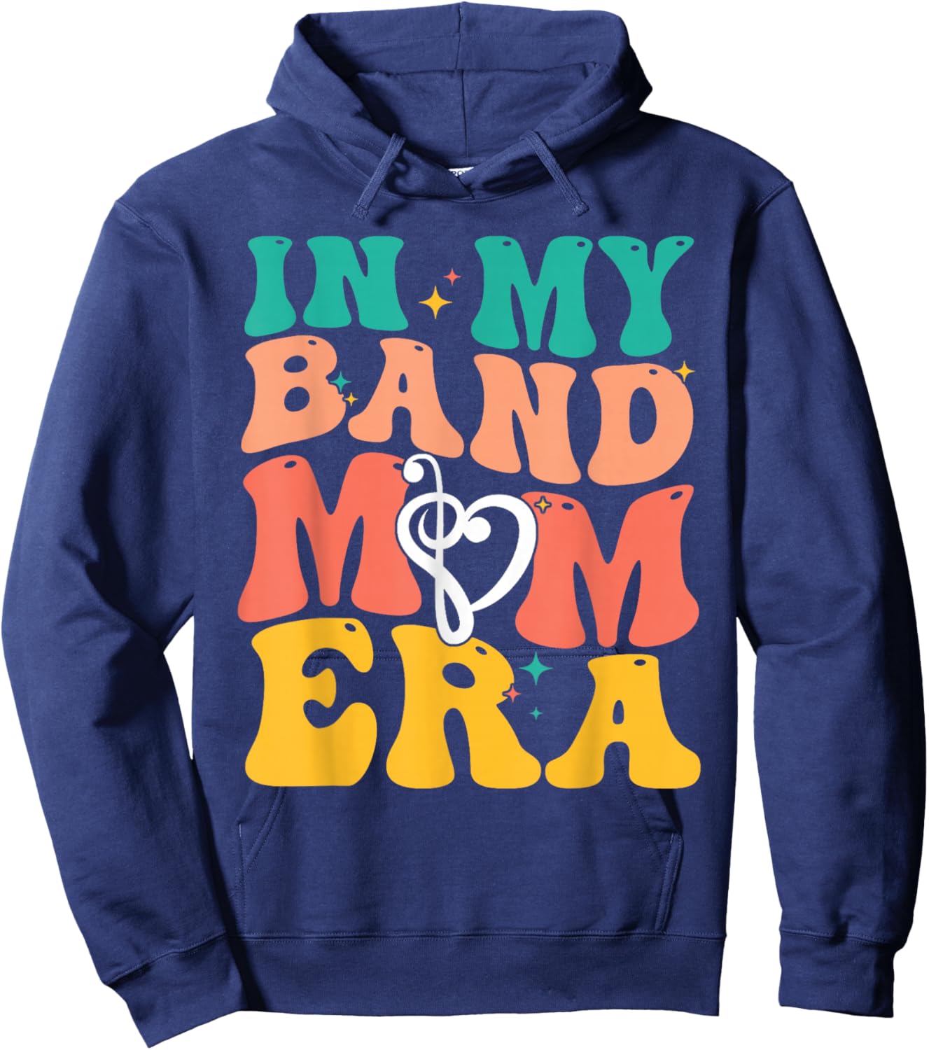 Retro In My Band Mom Era Marching Band Mom Mother Women Hoodie - Hoodie | Navy