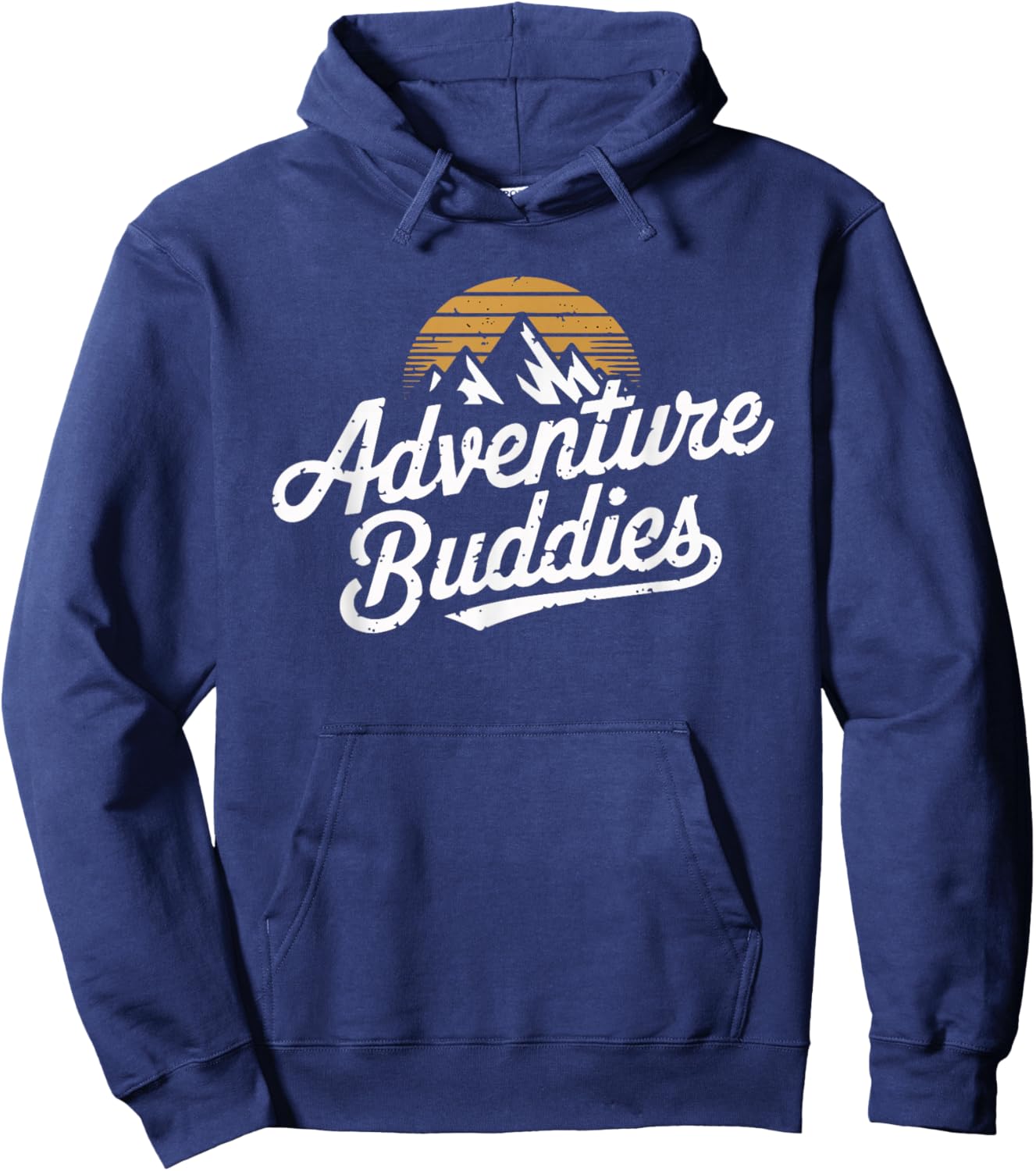 Adventure Buddies Mountain Hiker Hiking Funny Couple Outdoor Hoodie - Hoodie | Navy