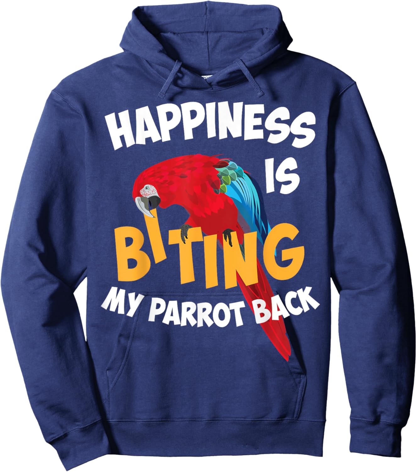 Cool Parrot Art Women Cockatoo Cockatiel Macaw Bird Hoodie - Hoodie | Navy