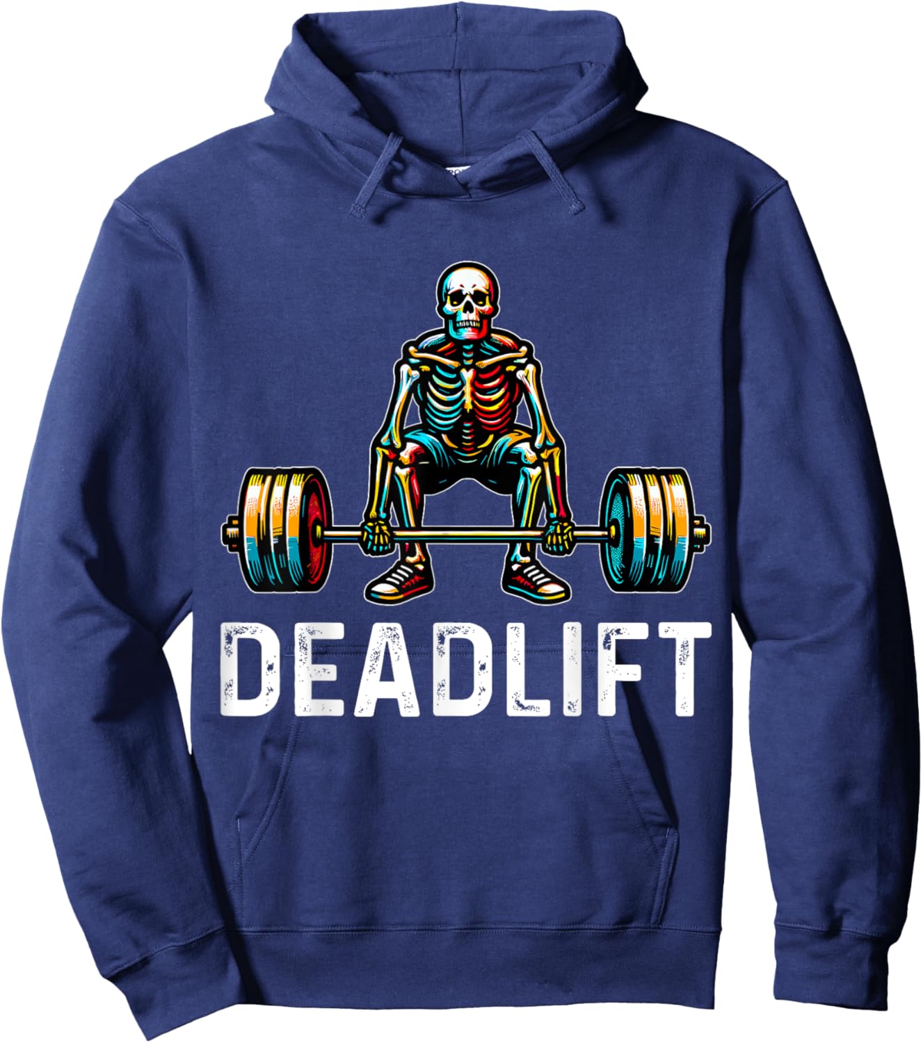 Deadlift Skeleton Gym Fitness Hoodie - Hoodie | Navy