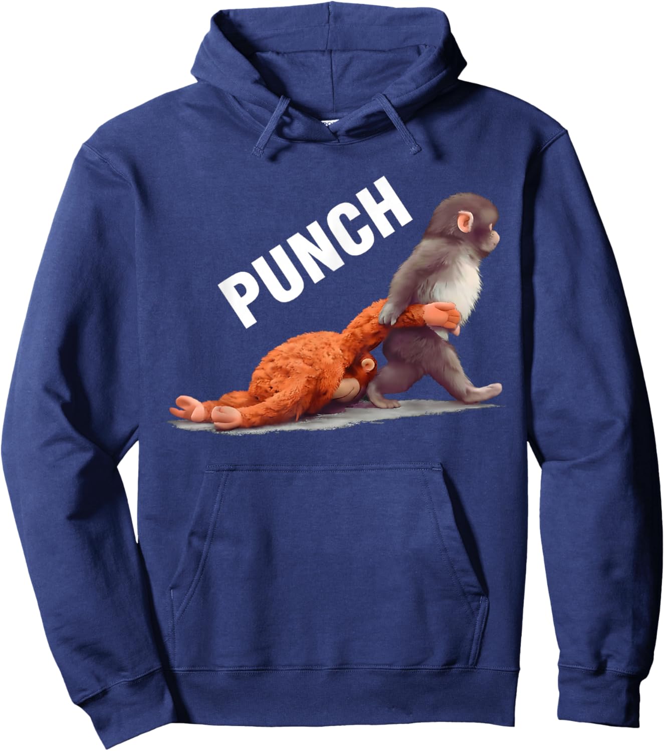 Cute Baby Monkey Named Punch Shirt Punch Monkey Supporter Hoodie - Hoodie | Navy