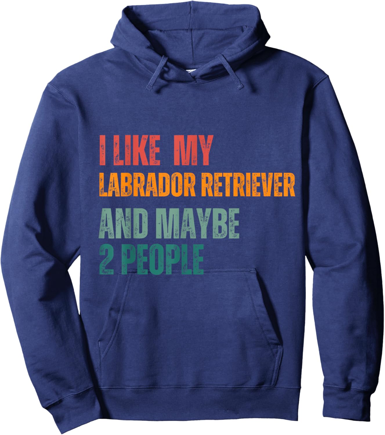 I Like my Labrador retriever & Maybe 2 People Dogs Lover Hoodie - Hoodie | Navy