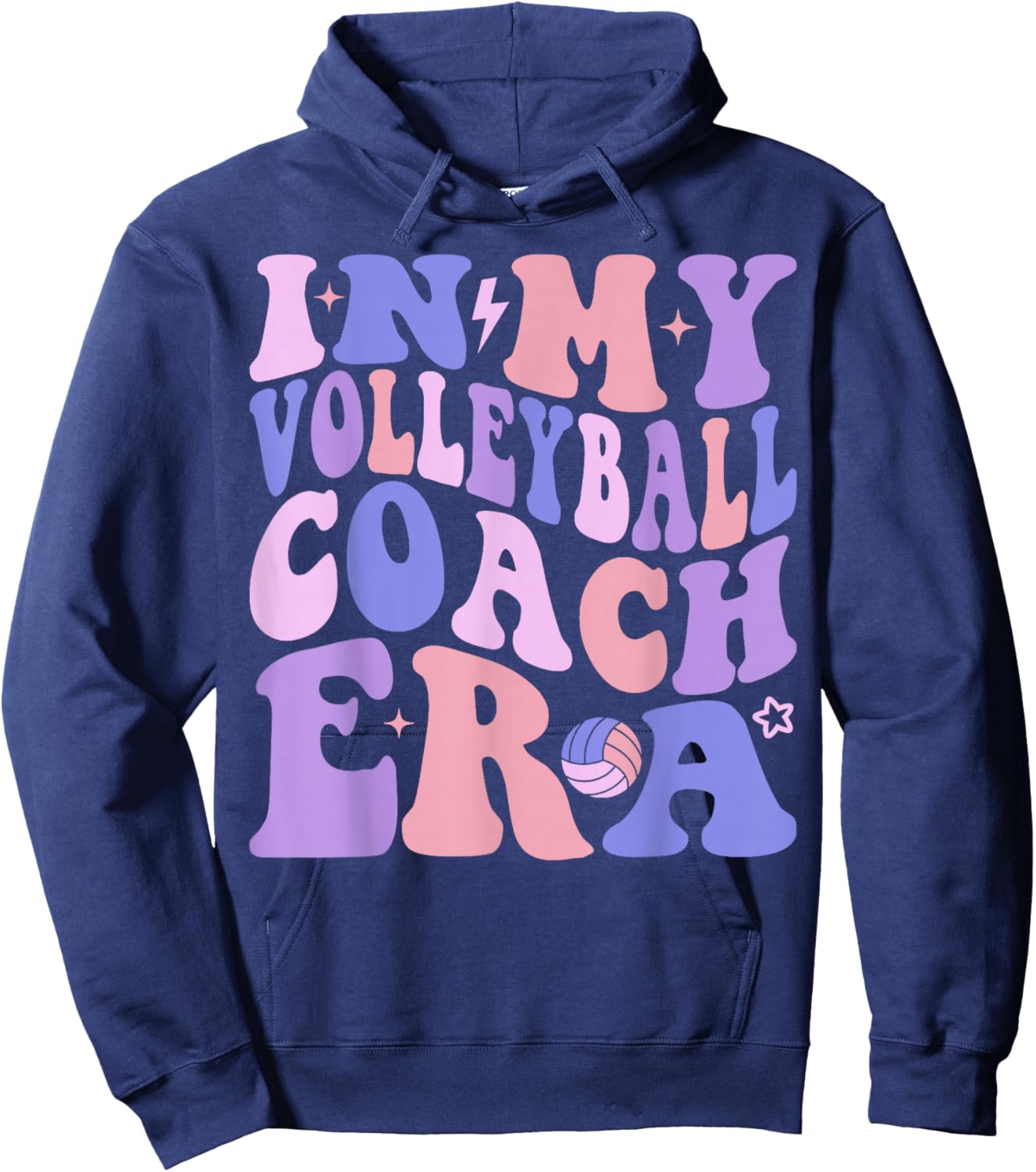 In My Volleyball Coach Era Volleyball Lover Coach Sports Hoodie - Hoodie | Navy