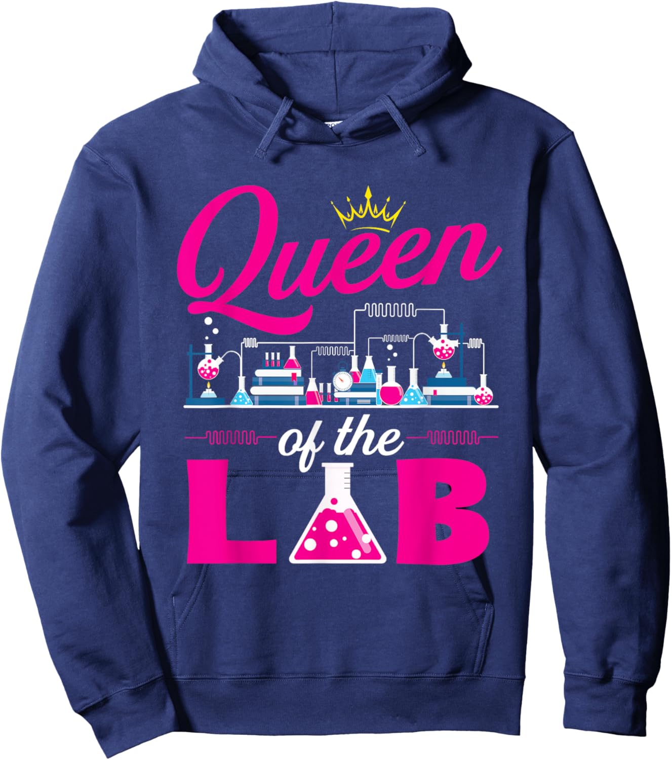 Queen Of The Lab - Biology Lover Science Fan Biologist Hoodie - Hoodie | Navy
