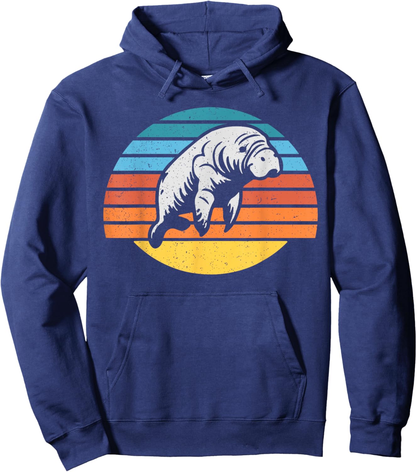 Sea Manatee Vintage Hoodie - Hoodie | Navy