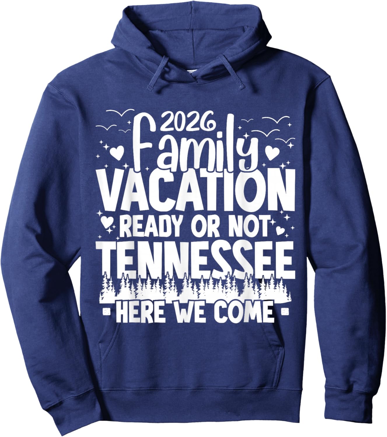 2026 Family Vacation Tennessee Here We Come Matching Family Hoodie - Hoodie | Navy