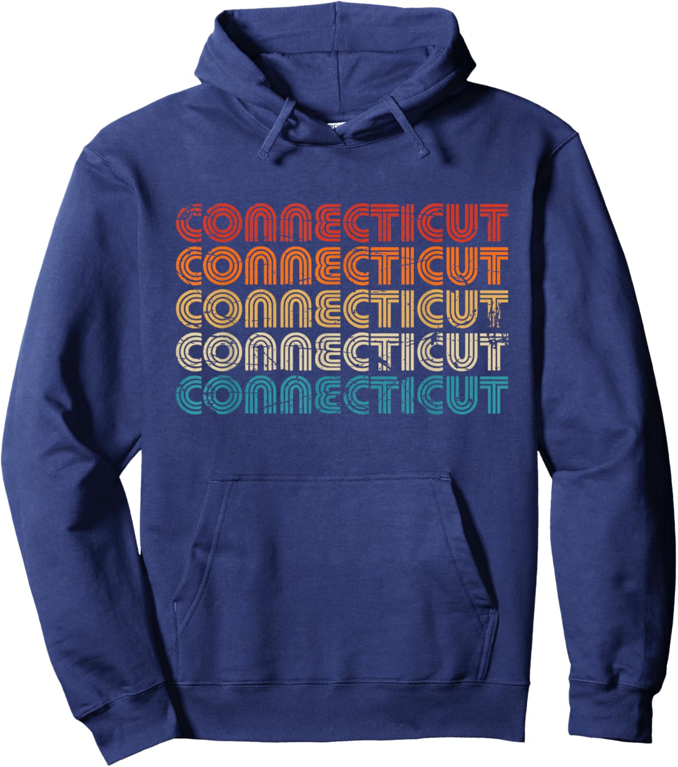 Connecticut State Country Retro Vintage Women Youth Hoodie - Hoodie | Navy