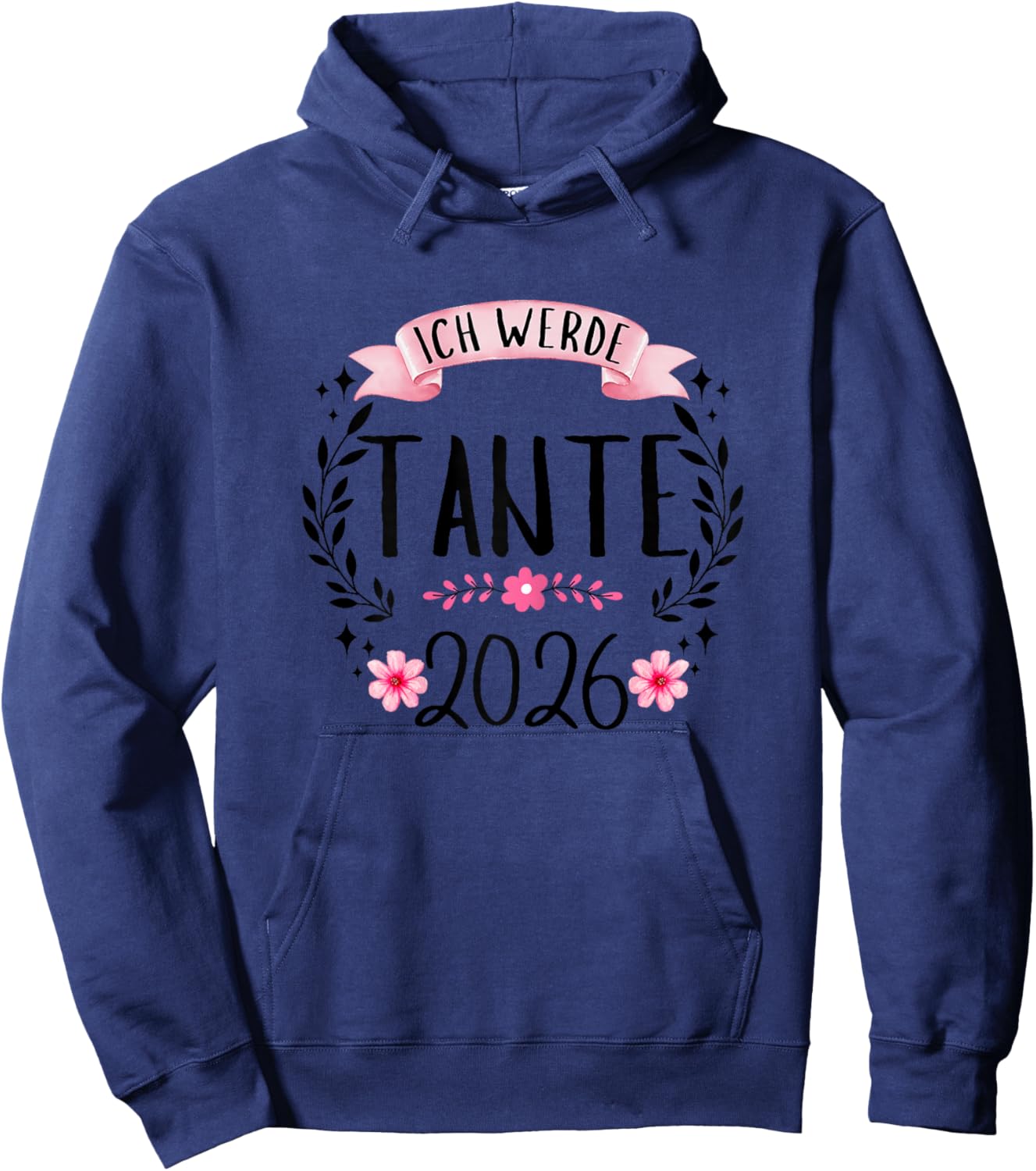 Ich werde Tante 2026 Tante Loading 2026 Announcement Hoodie - Hoodie | Navy