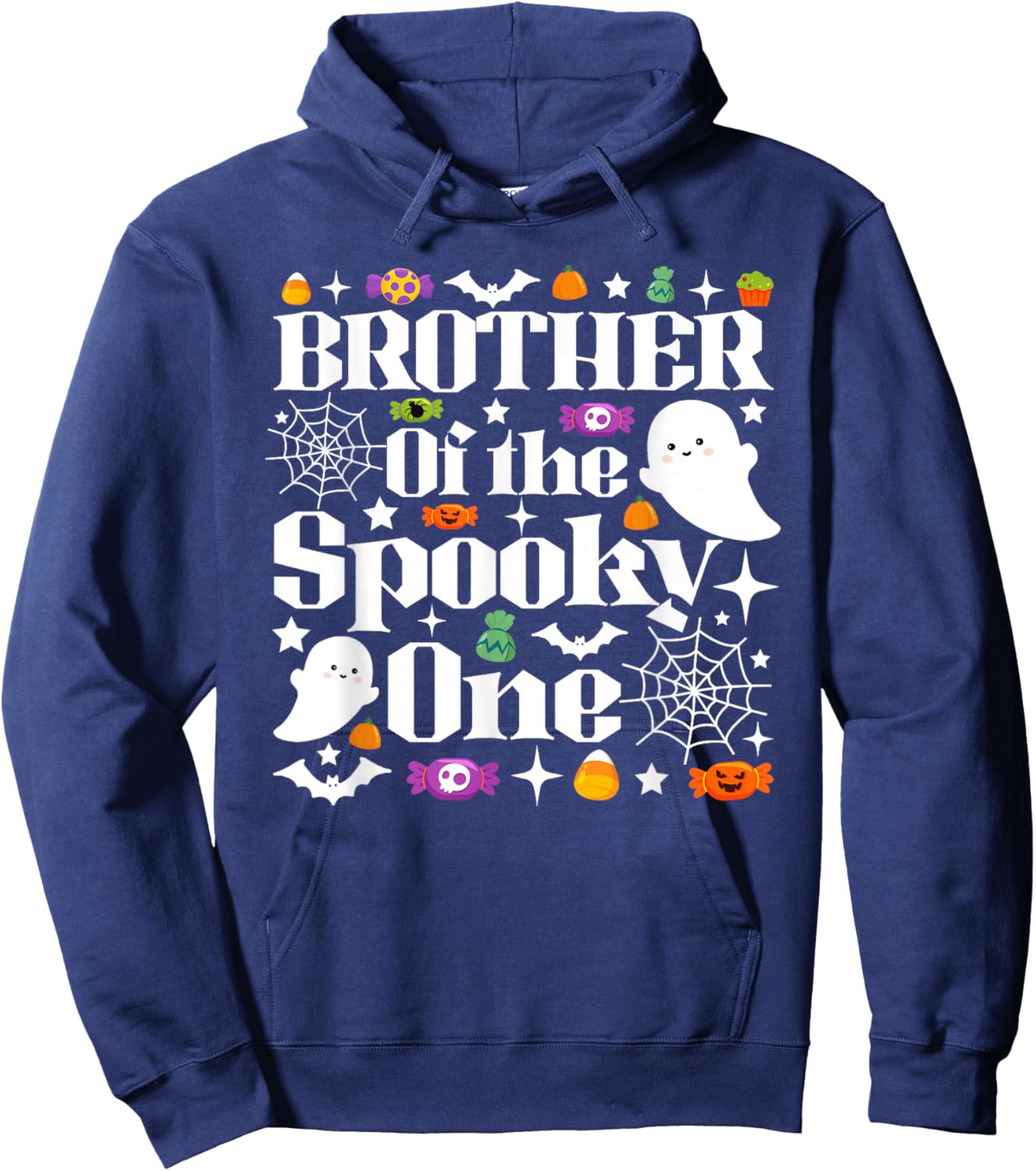 Brother of The Spooky One Halloween First Birthday Boy Hoodie - Hoodie | Navy