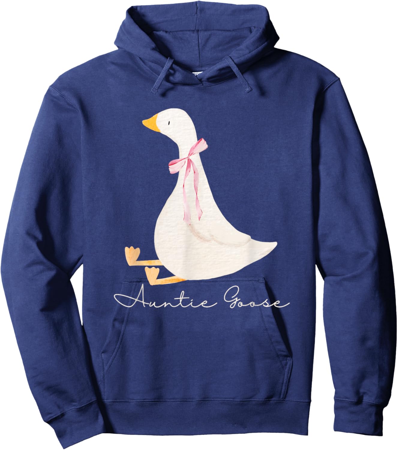 Auntie Goose Funny Cute Silly Goose Aunt Hoodie - Hoodie | Navy