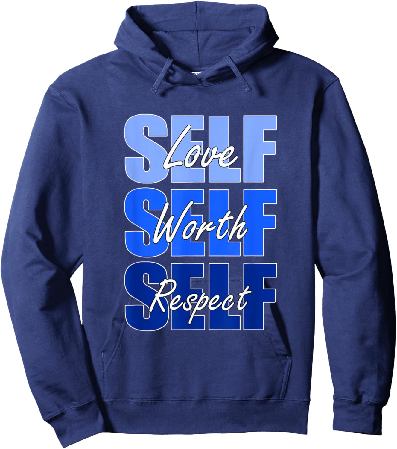 Blue Self-ish X3 Royal Blue Graphic Hoodie - Hoodie | Navy