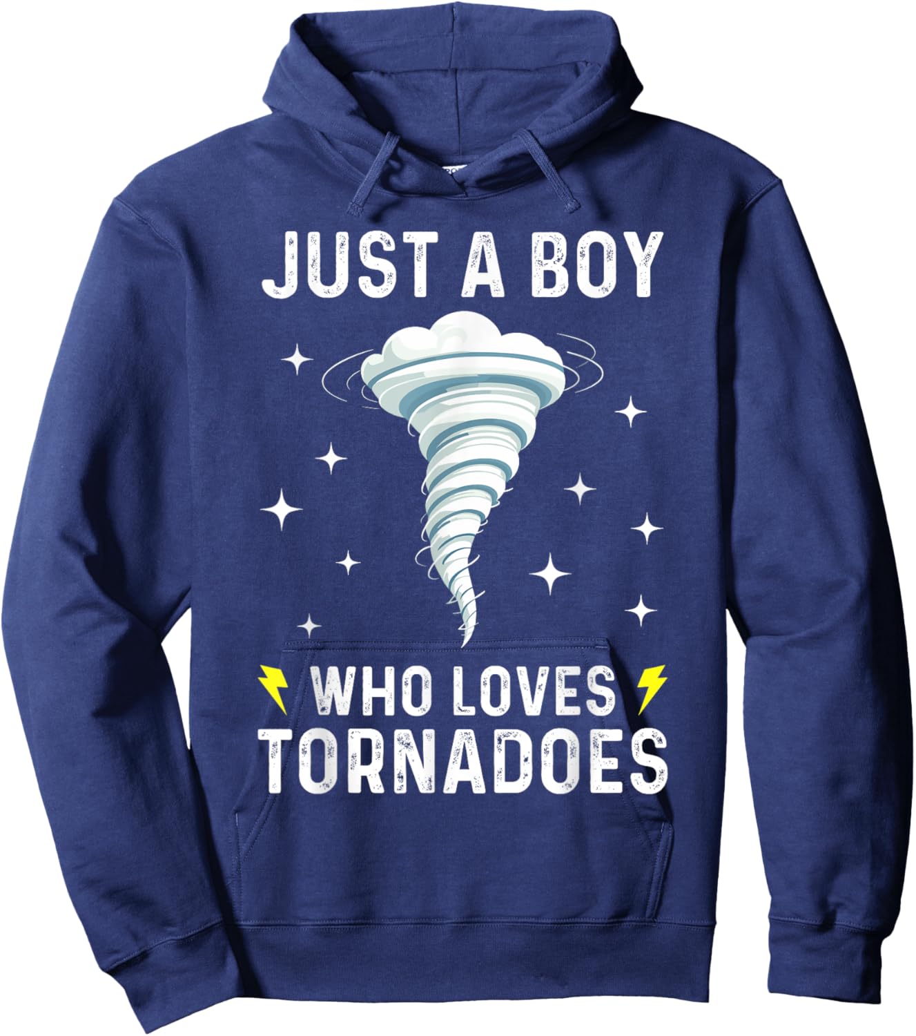Funny Tornado Gift Boys Kids Hurricane Weather Chaser Hoodie - Hoodie | Navy