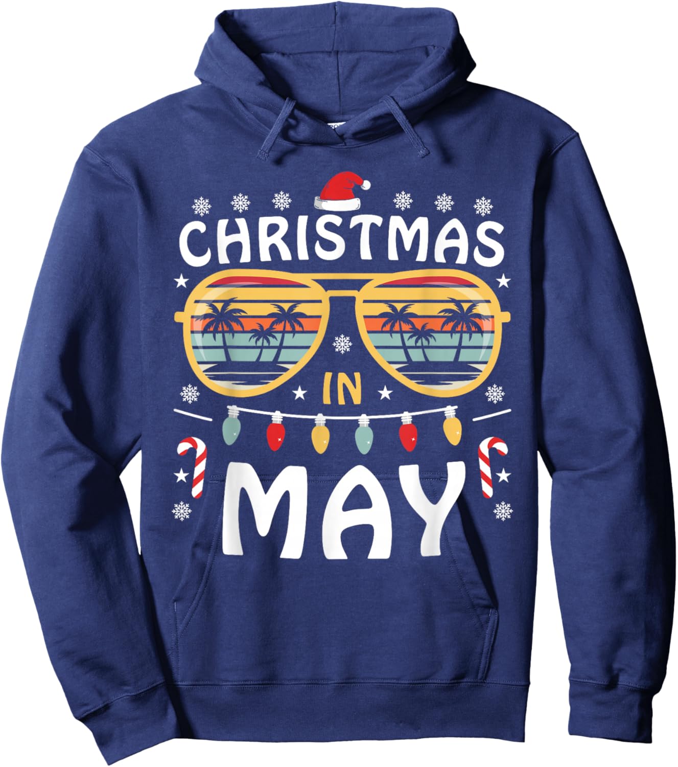 Christmas in May Sunglasses Beach Men Women Kids Hoodie - Hoodie | Navy