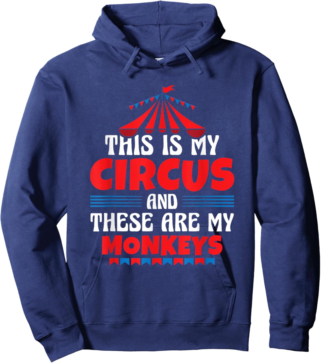 This Is My Circus And These Are My Monkeys Funny Ringmaster Hoodie - Hoodie | Navy