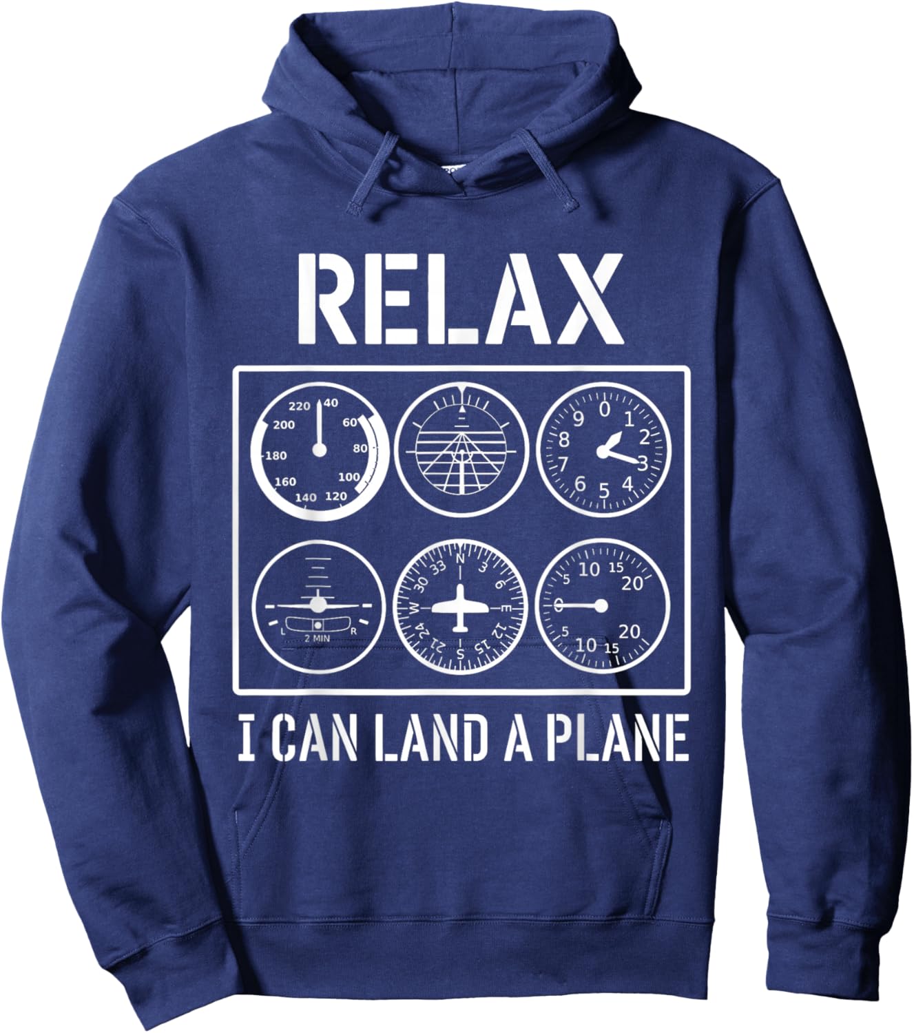 I Can Land A Plane Pilot Six Pack Aviation Crew Lifestyle Hoodie - Hoodie | Navy