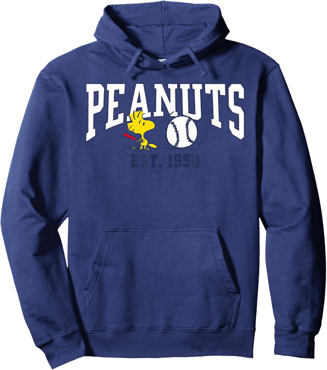 Peanuts Woodstock Playing Baseball Est 1950 Hoodie - Hoodie | Navy