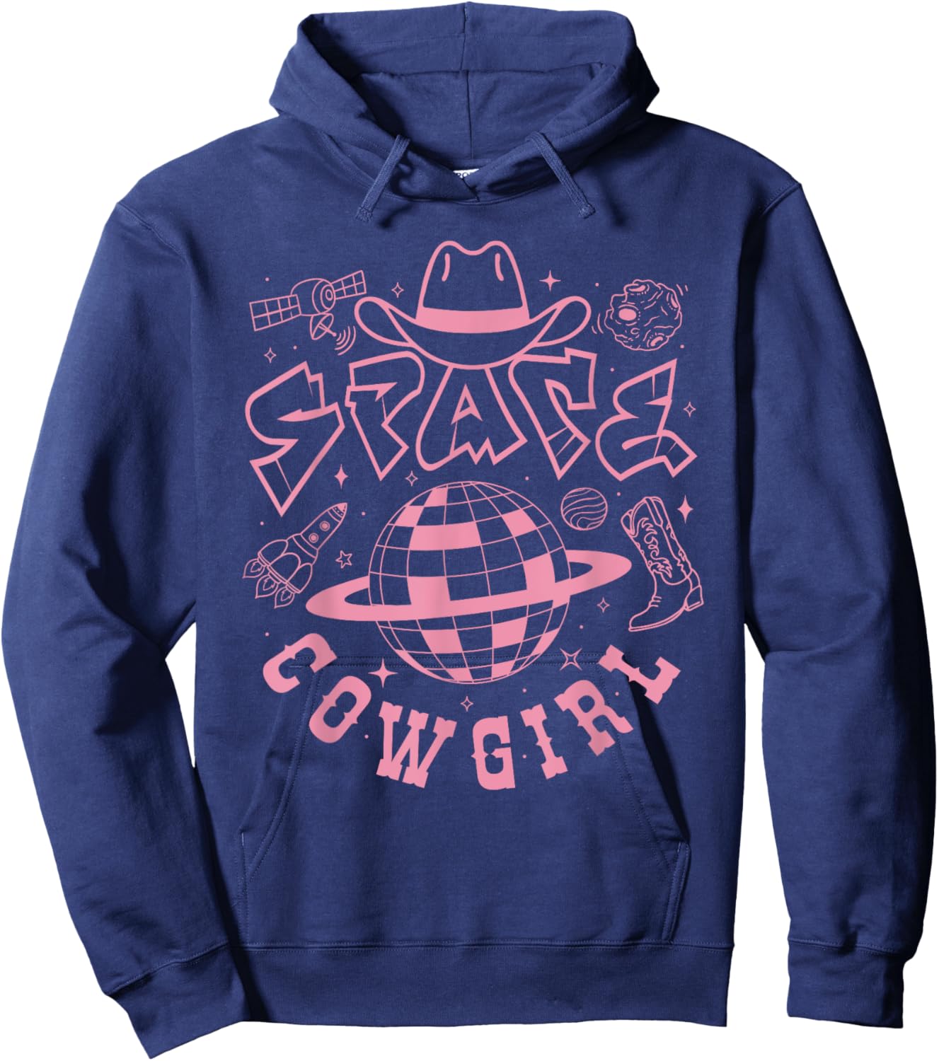 Space Cowgirls Shirt Bachelorette Party Rodeo Girls Women Hoodie - Hoodie | Navy