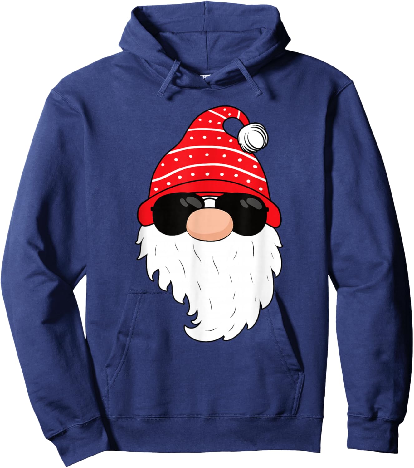 Cool Santa Claus Sunglasses Xmas Funny Christmas Men Boys Hoodie - Hoodie | Navy
