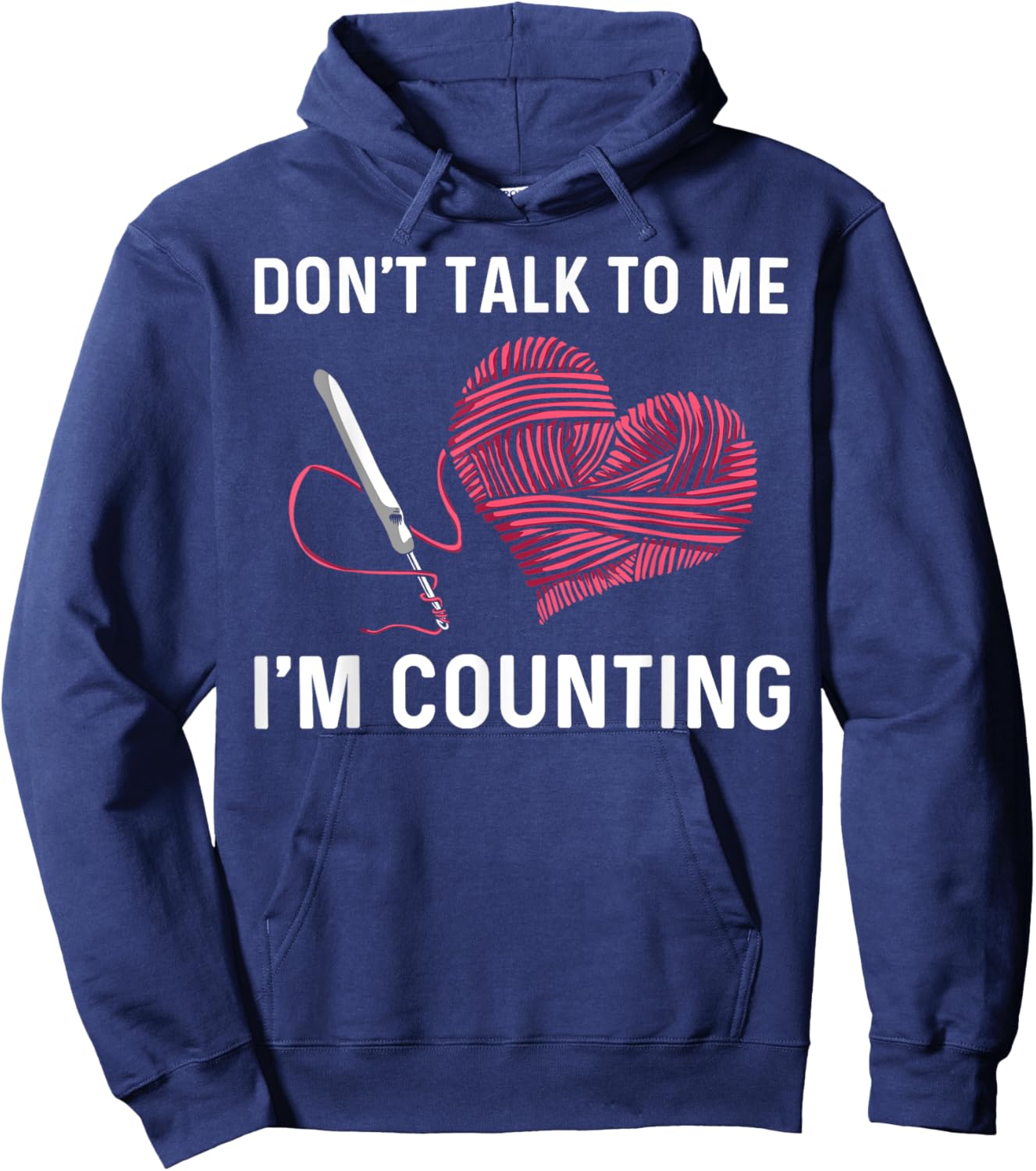 Funny Crocheting Art Women Crocheter Crochet Lover Hoodie - Hoodie | Navy