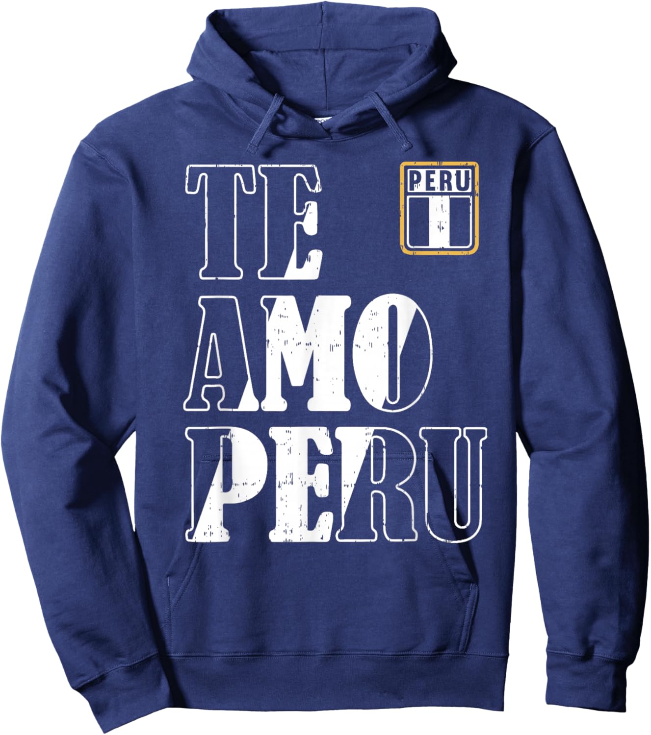 Peru Te Amo Peru I Love Peru Men Women & Kids Red Hoodie - Hoodie | Navy