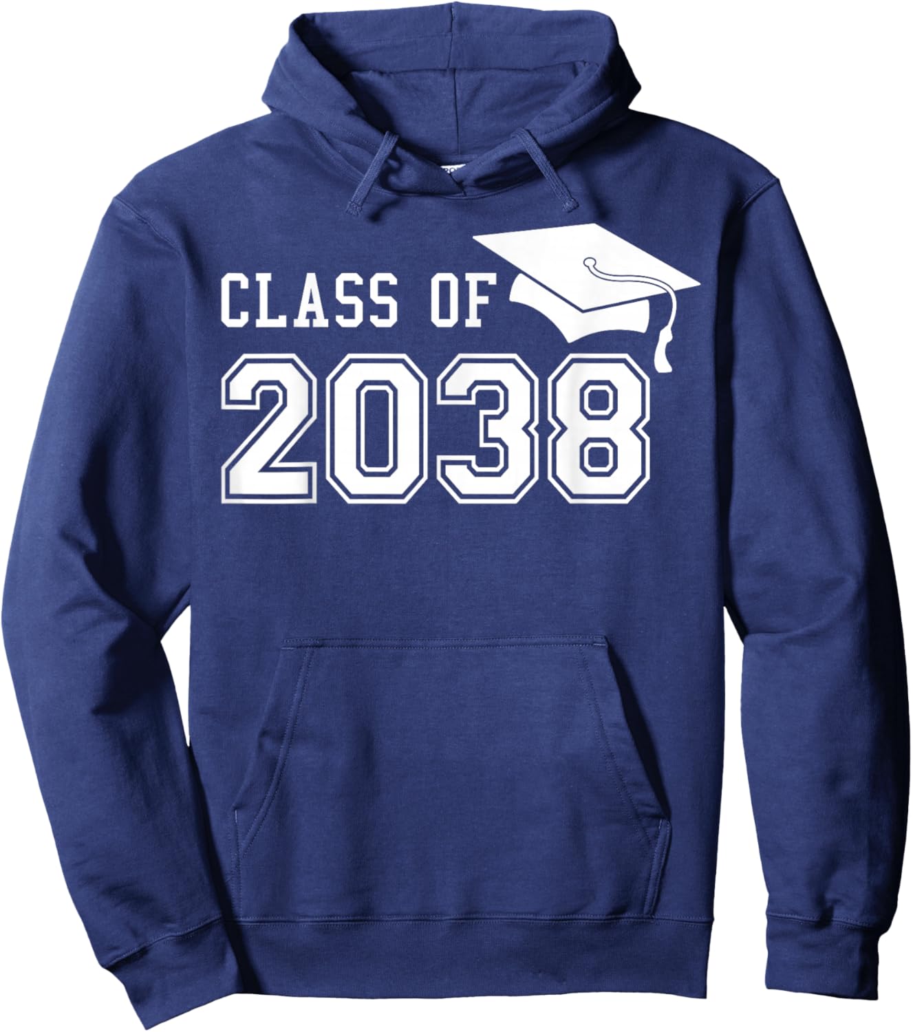 Class of 2038 Grow With Me First Day of School Graduation Hoodie - Hoodie | Navy